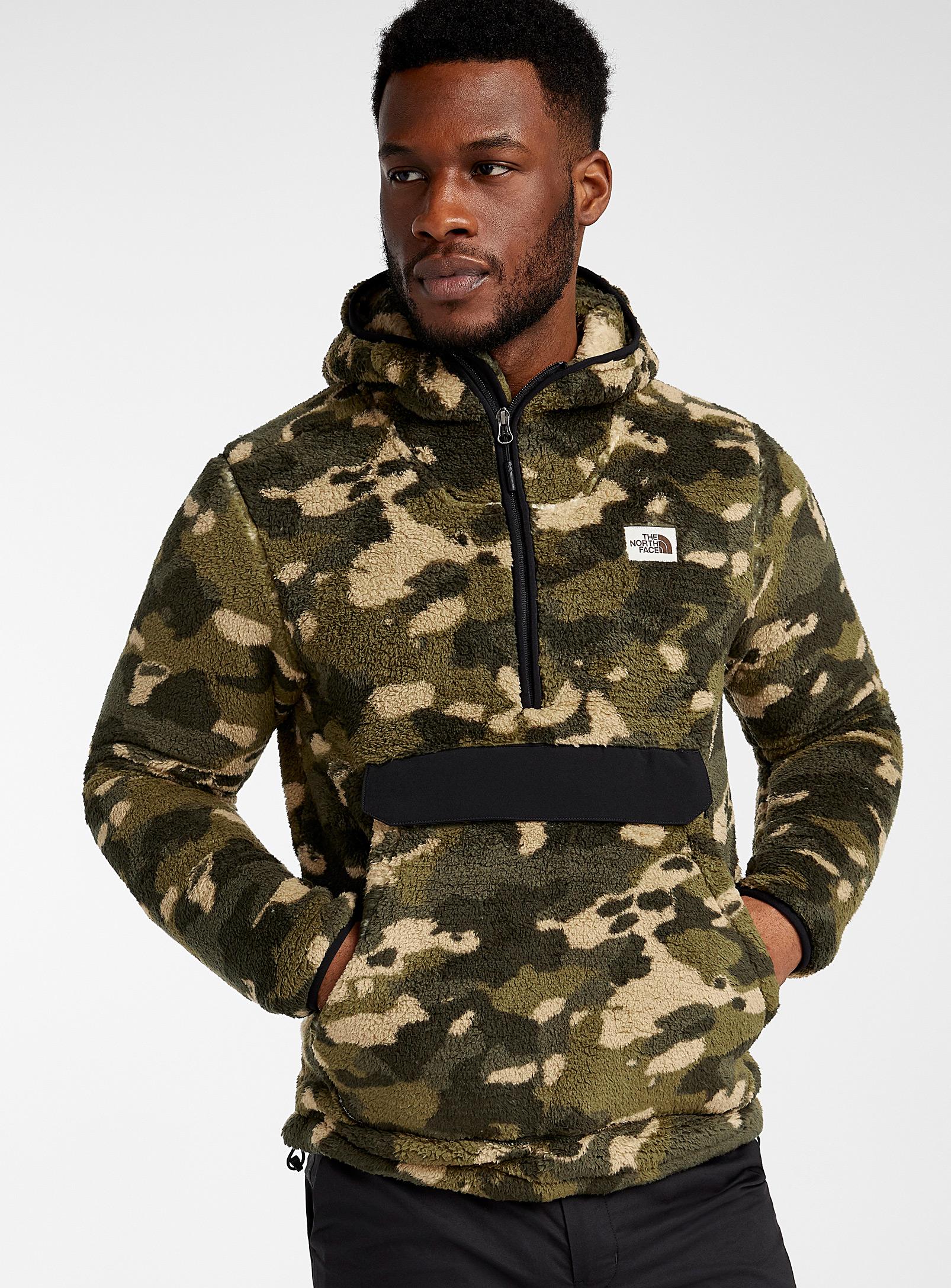 The North Face Campshire Camo Plush Hoodie in Patterned Green (Green ...