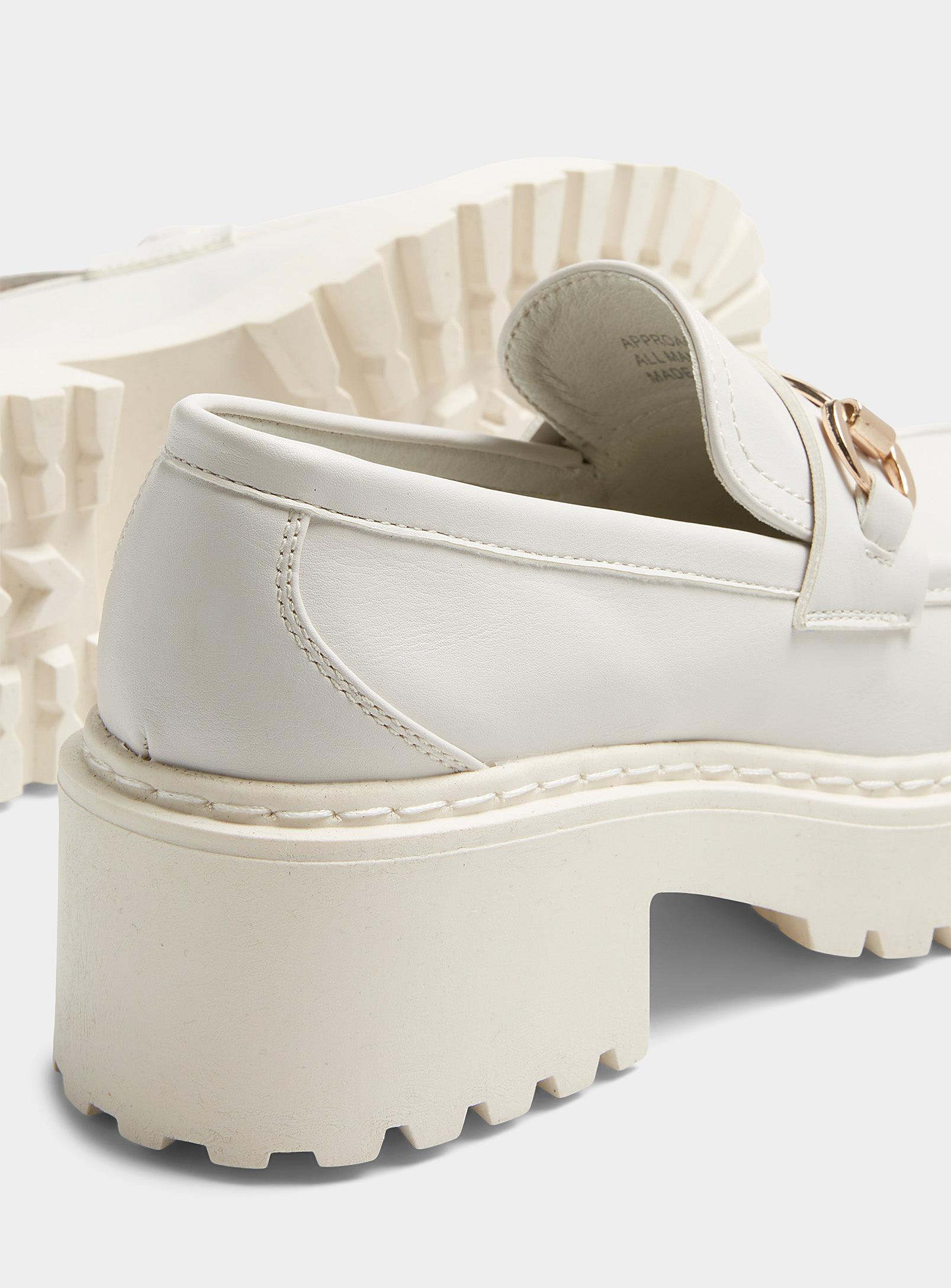 omhyggelig gispende Skole lærer Steve Madden Approach Platform Loafers in White | Lyst