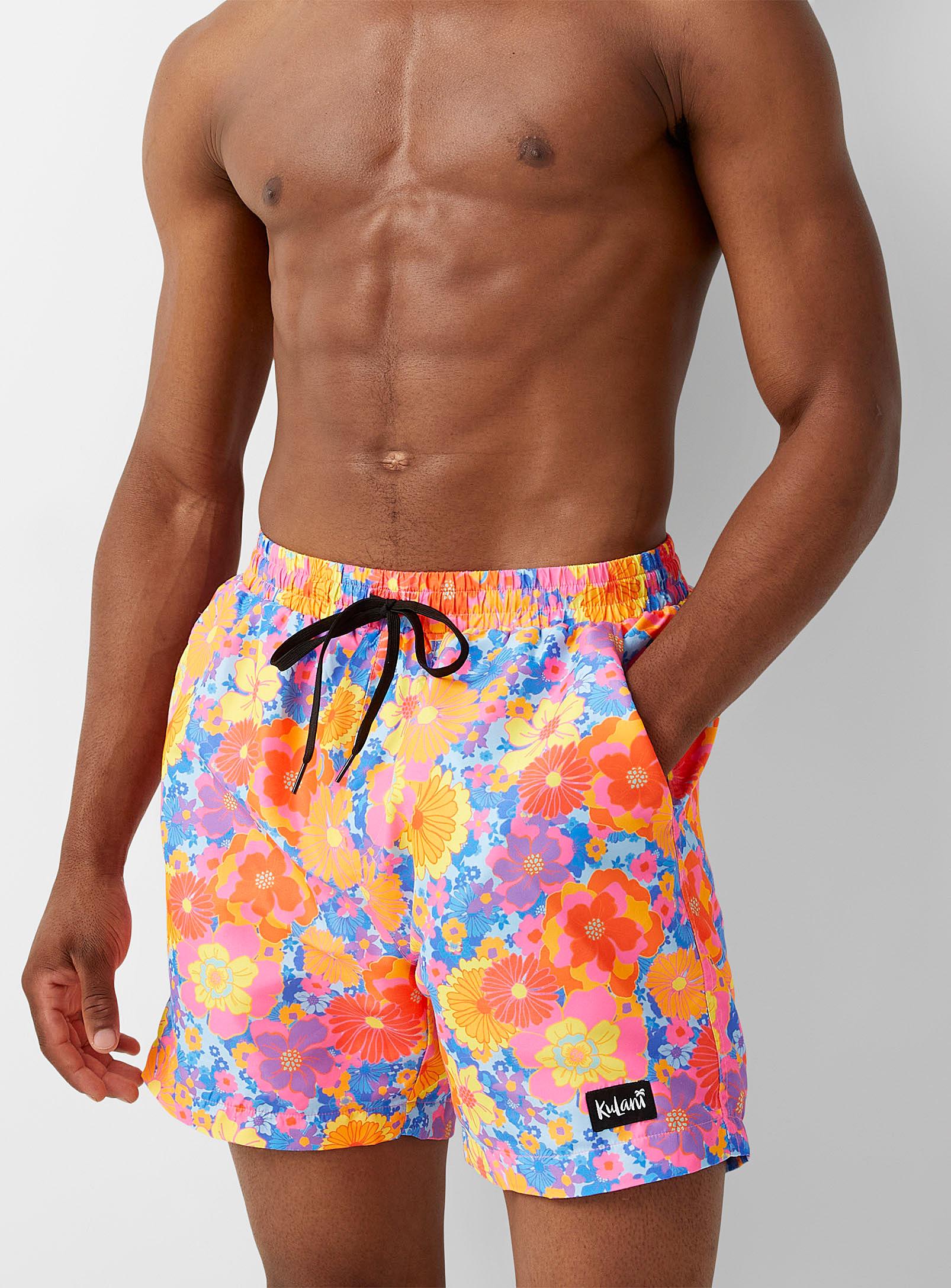 Kulani Kinis Sapphire Sun Swim Trunk in Orange for Men Lyst