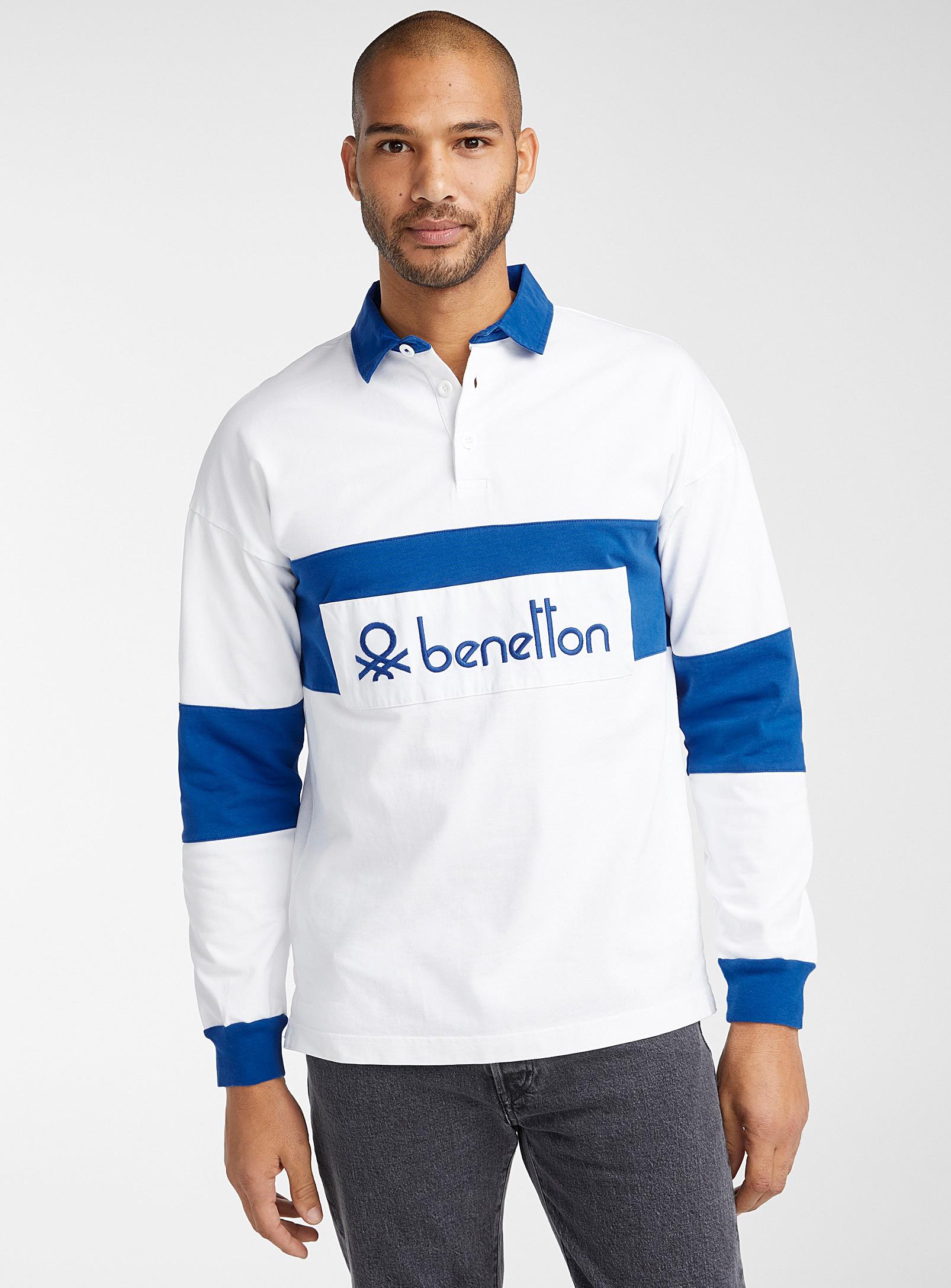 Benetton Rugby Shirt Vintage - United Colors Of Benetton striped rugby ...