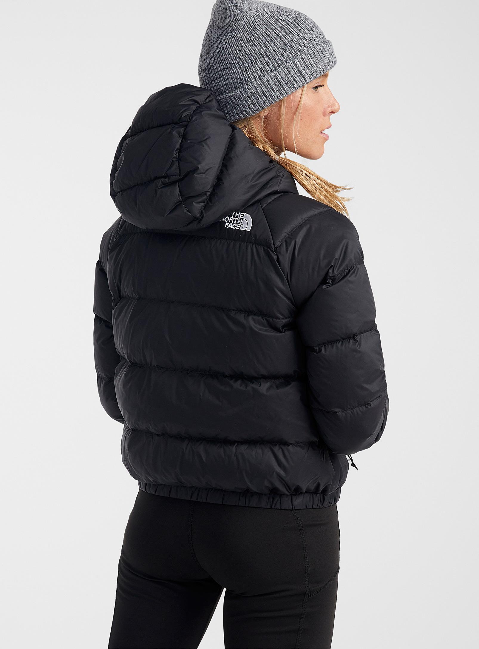 The North Face Hydrenalite Cropped Hooded Puffer Jacket in Black