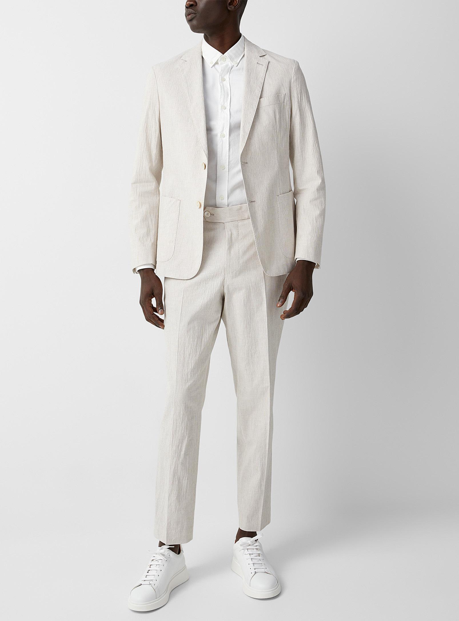 BOSS by HUGO BOSS Seersucker Suit in White for Men | Lyst