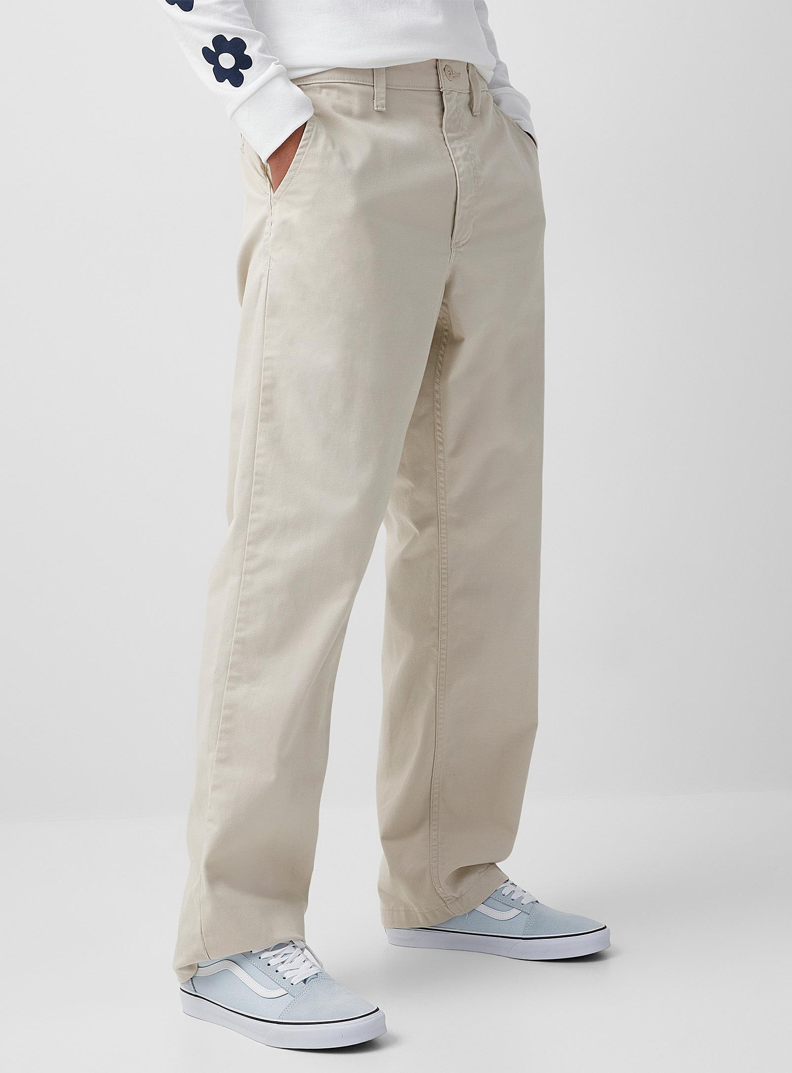 Vans Cream Authentic Chinos Relaxed Fit in Natural for Men | Lyst