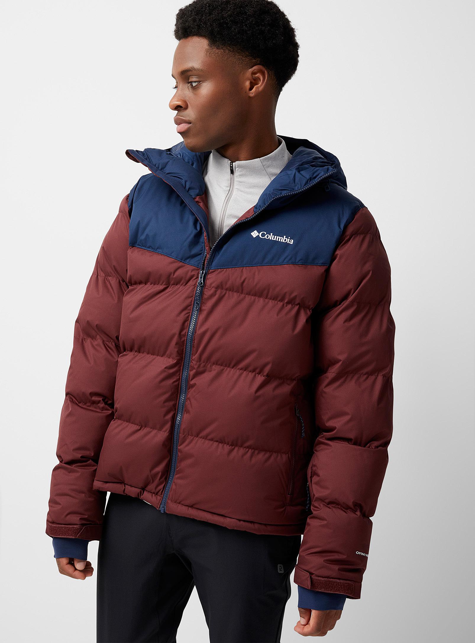 Columbia Iceline Ridge Puffer Jacket Relaxed Fit in Red for Men | Lyst