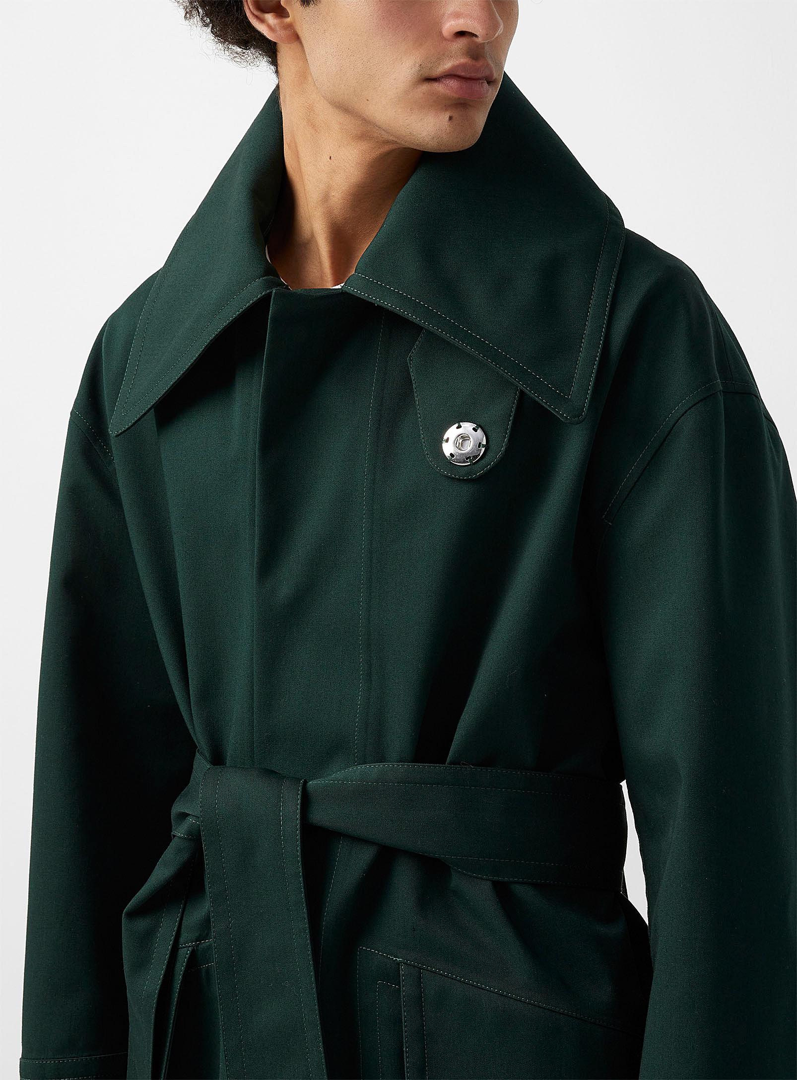 Ami Paris Long Oversized Trench Coat in Green for Men | Lyst