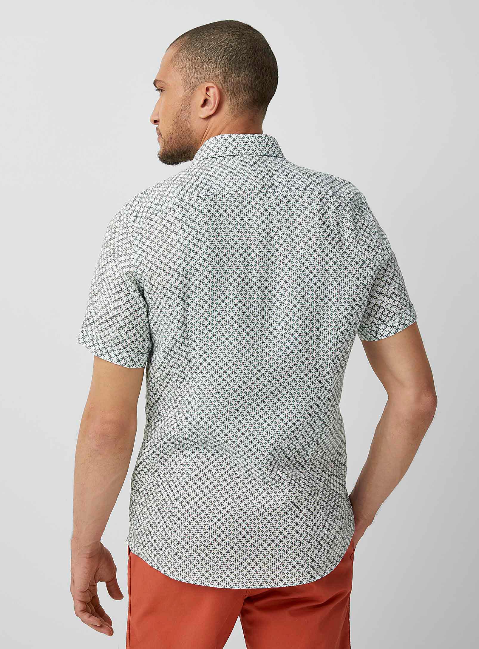 Olymp Pure Linen Mosaic Shirt in White for Men | Lyst