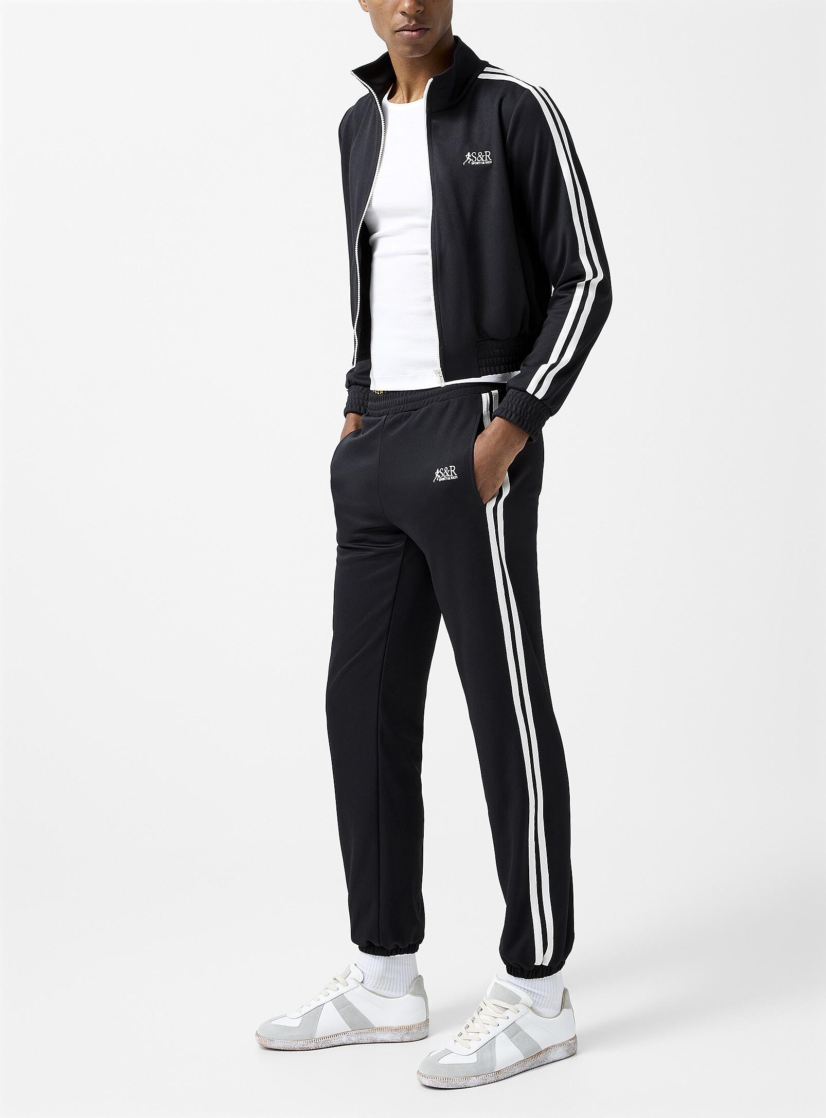 パンツ Sporty & Rich SR Runner 90s Elio Track Pant (55226) Sporty & Rich Runner 90s Elio Track Pant in Black – Leigh's