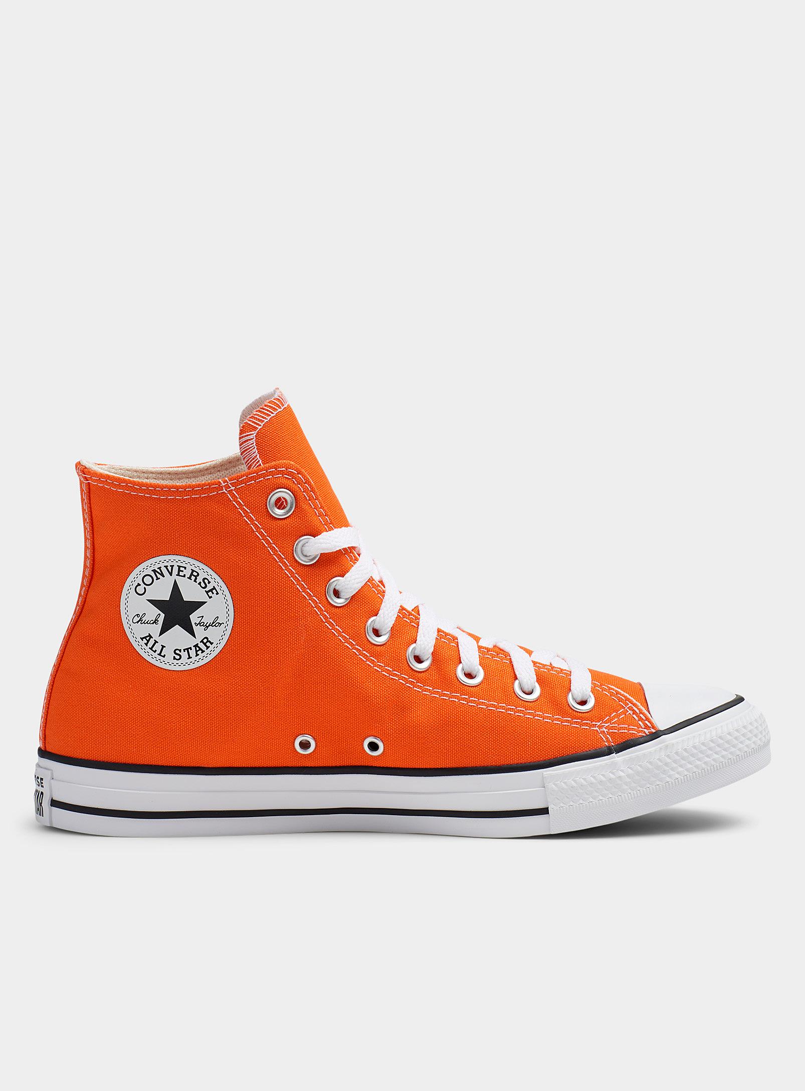 Converse Orange Chuck Taylor All Star High Top Sneakers Men for Men Lyst Canada