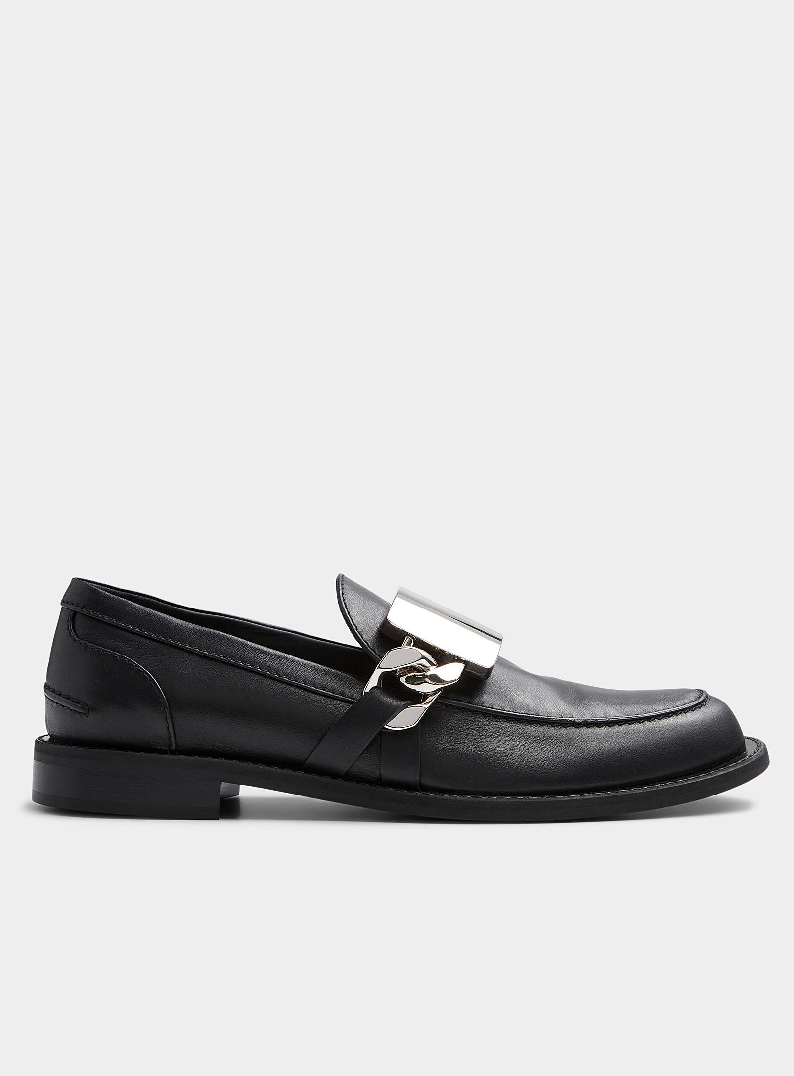 JW Anderson Metallic Plate Leather Loafers Men in Black for Men Lyst