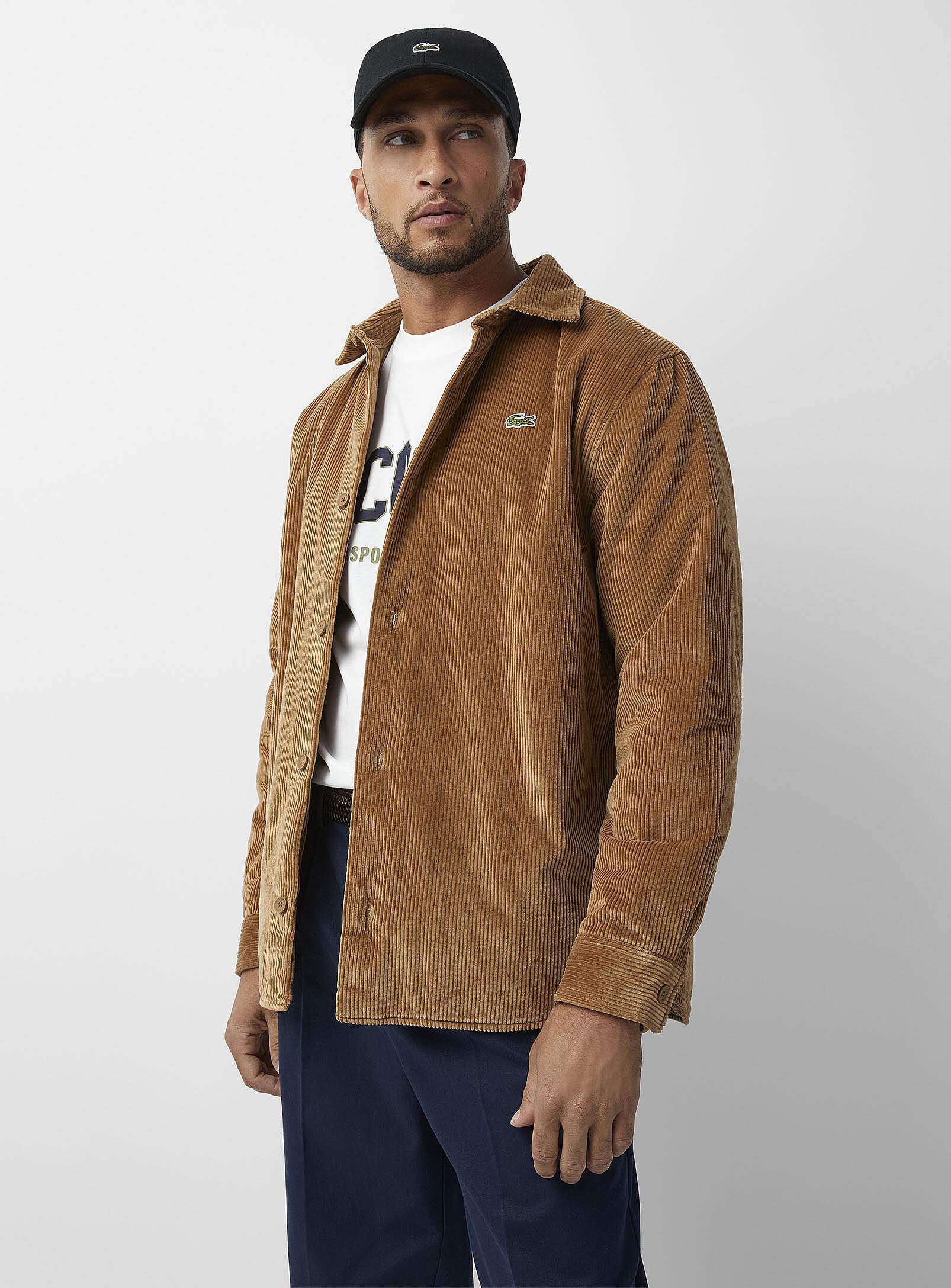 Lacoste Caramel Corduroy Overshirt in Natural for Men Lyst