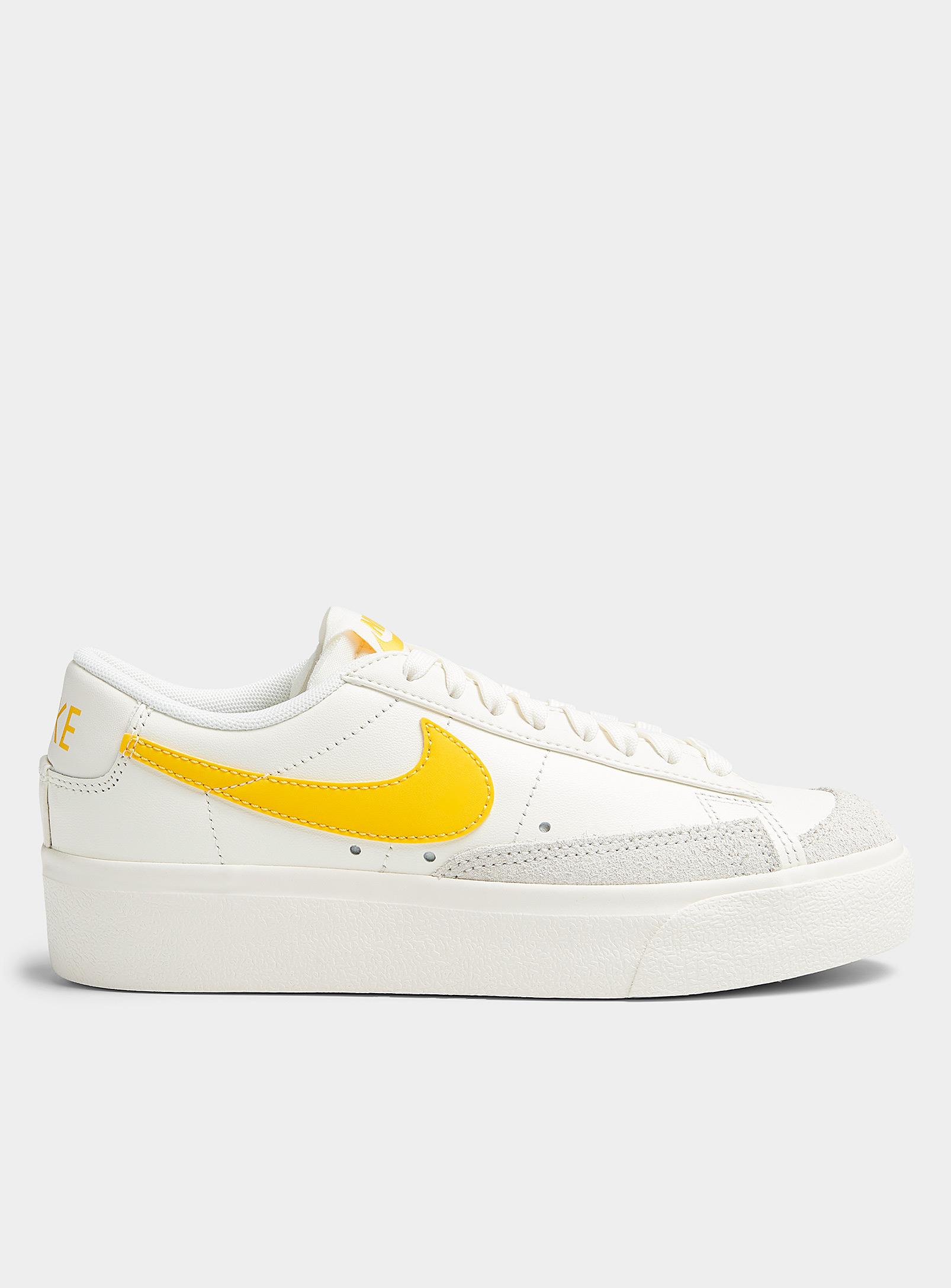 Nike Blazer Low Voile White Platform Sneakers Women | Lyst