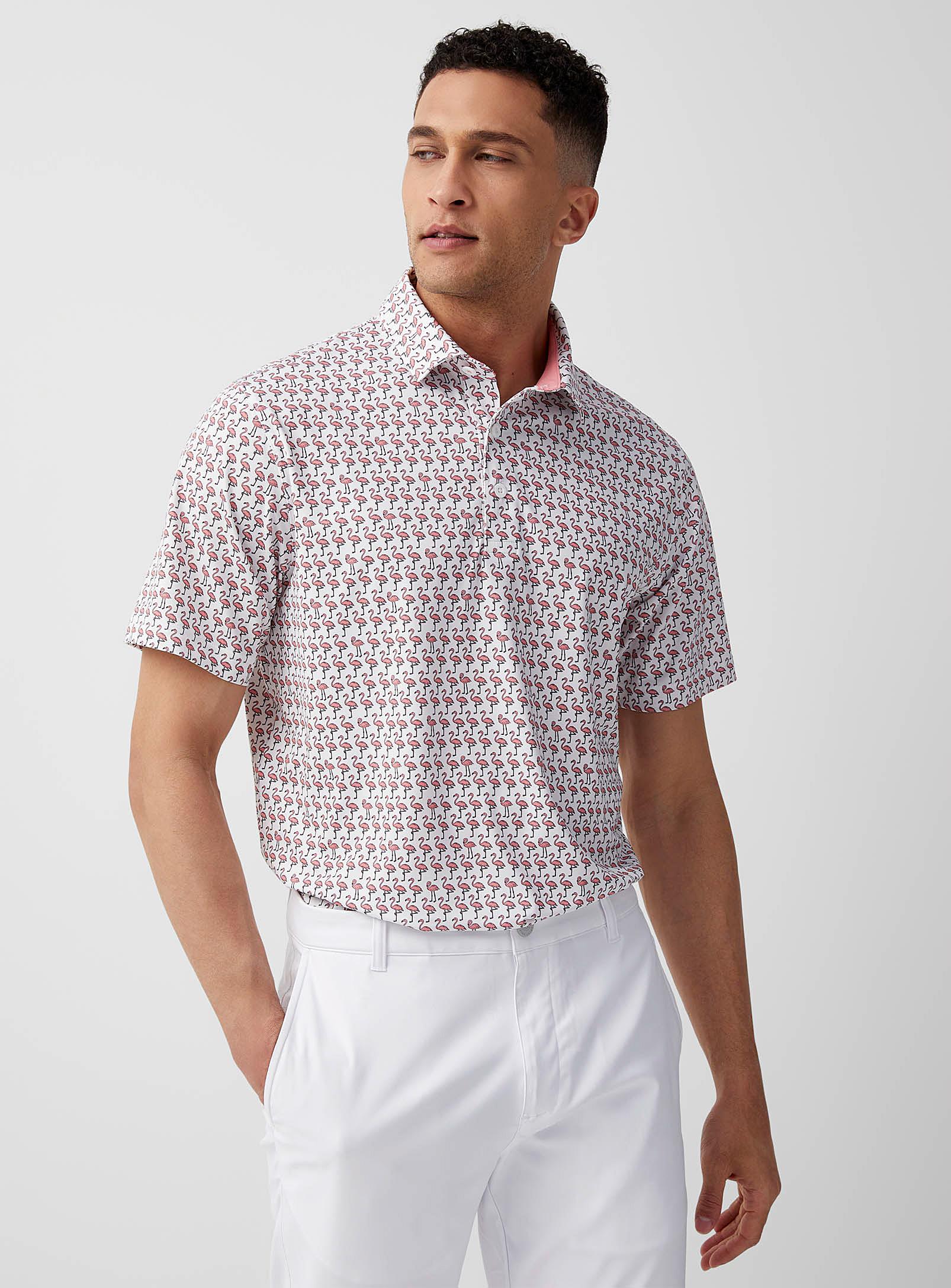 PUMA Mattr Pink Flamingo Golf Polo in White for Men Lyst Canada