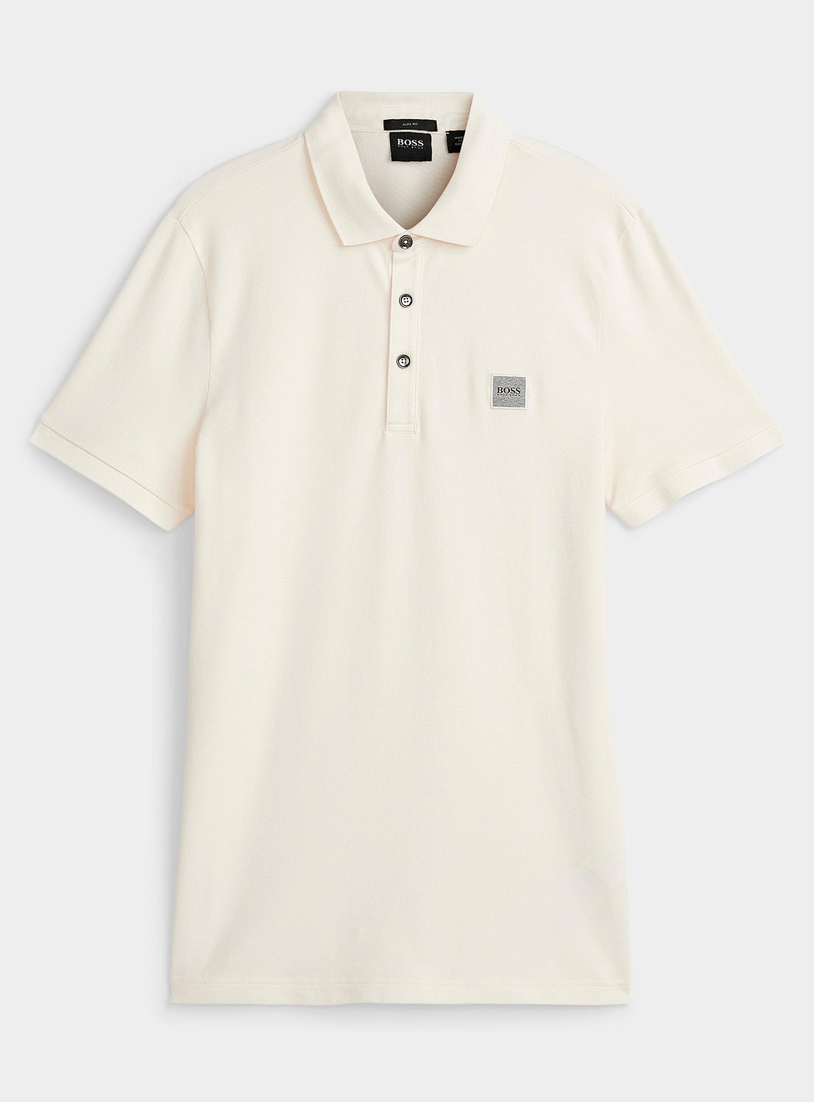 hugo boss beige polo shirt