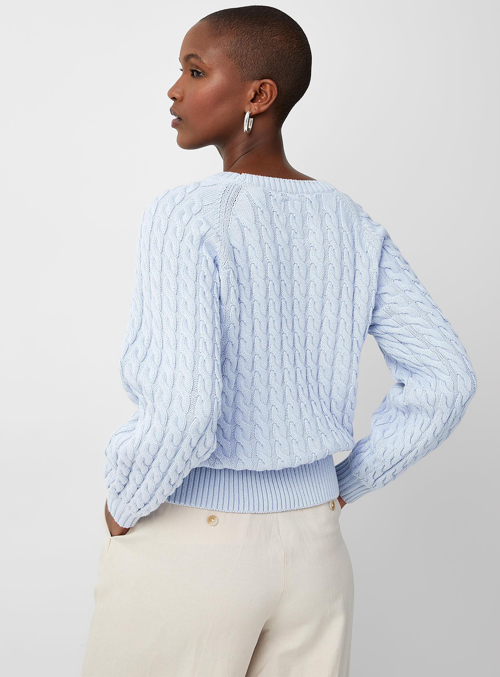 Part Two Naline Twisted Cables Sweater in Blue | Lyst