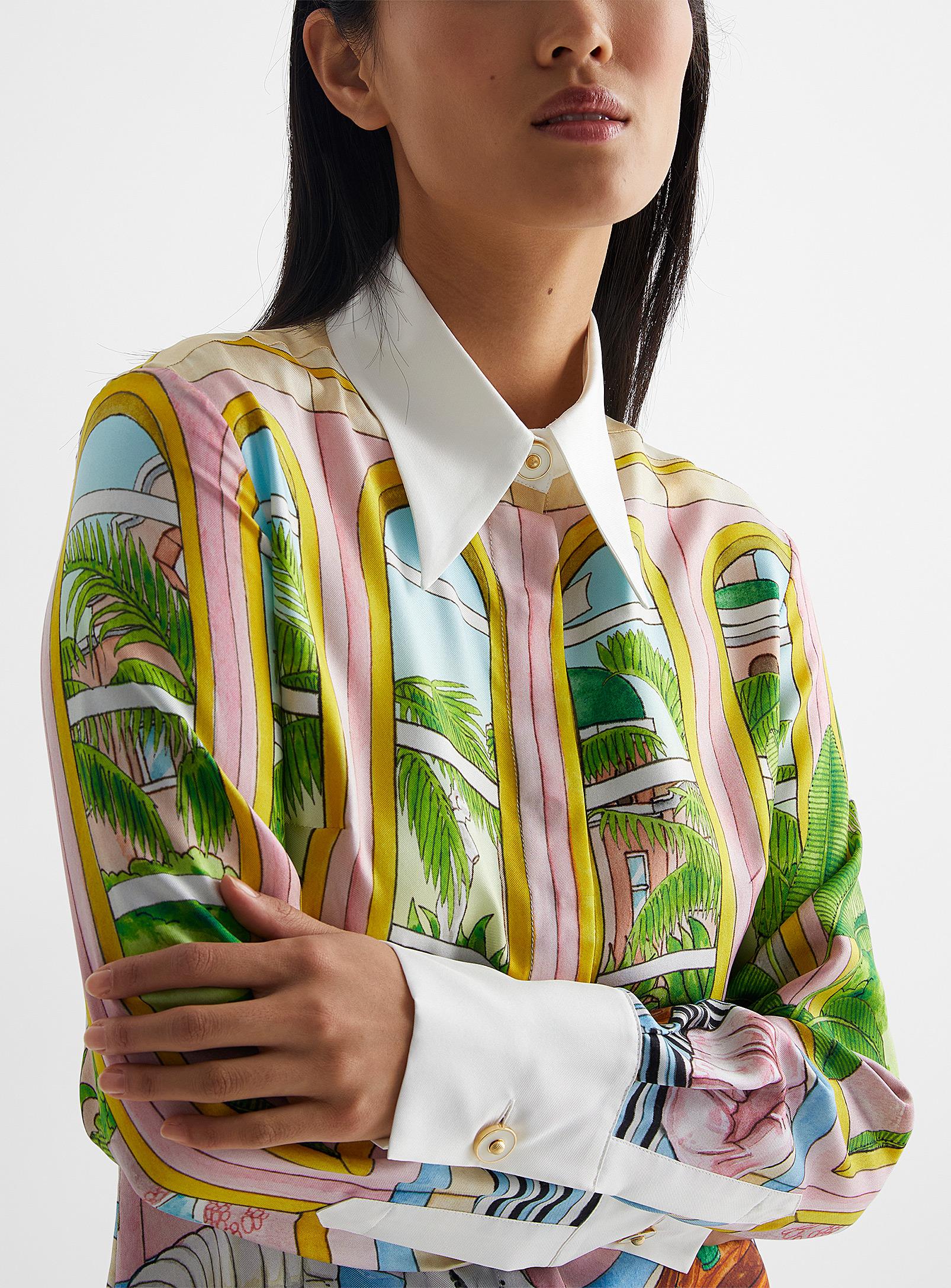 CASABLANCA Dream House Silk Shirt Dress 