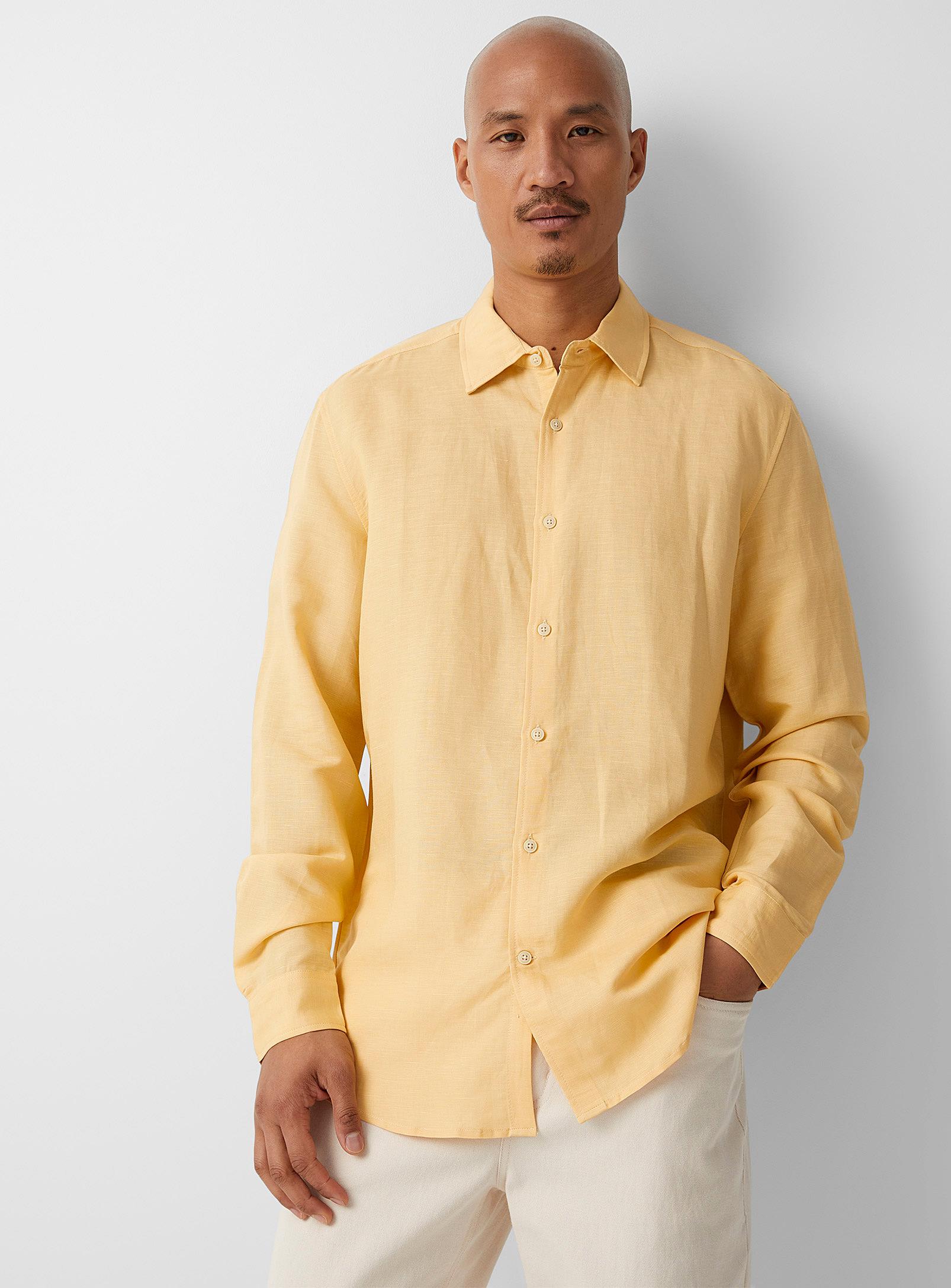 Le 31 Soft Linen Solid Shirt Comfort Fit for Men