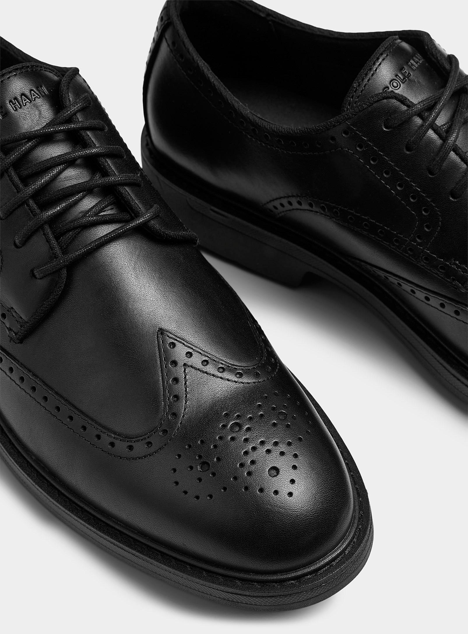 Cole Haan Wingtip Derby Shoes Men in Black for Men | Lyst