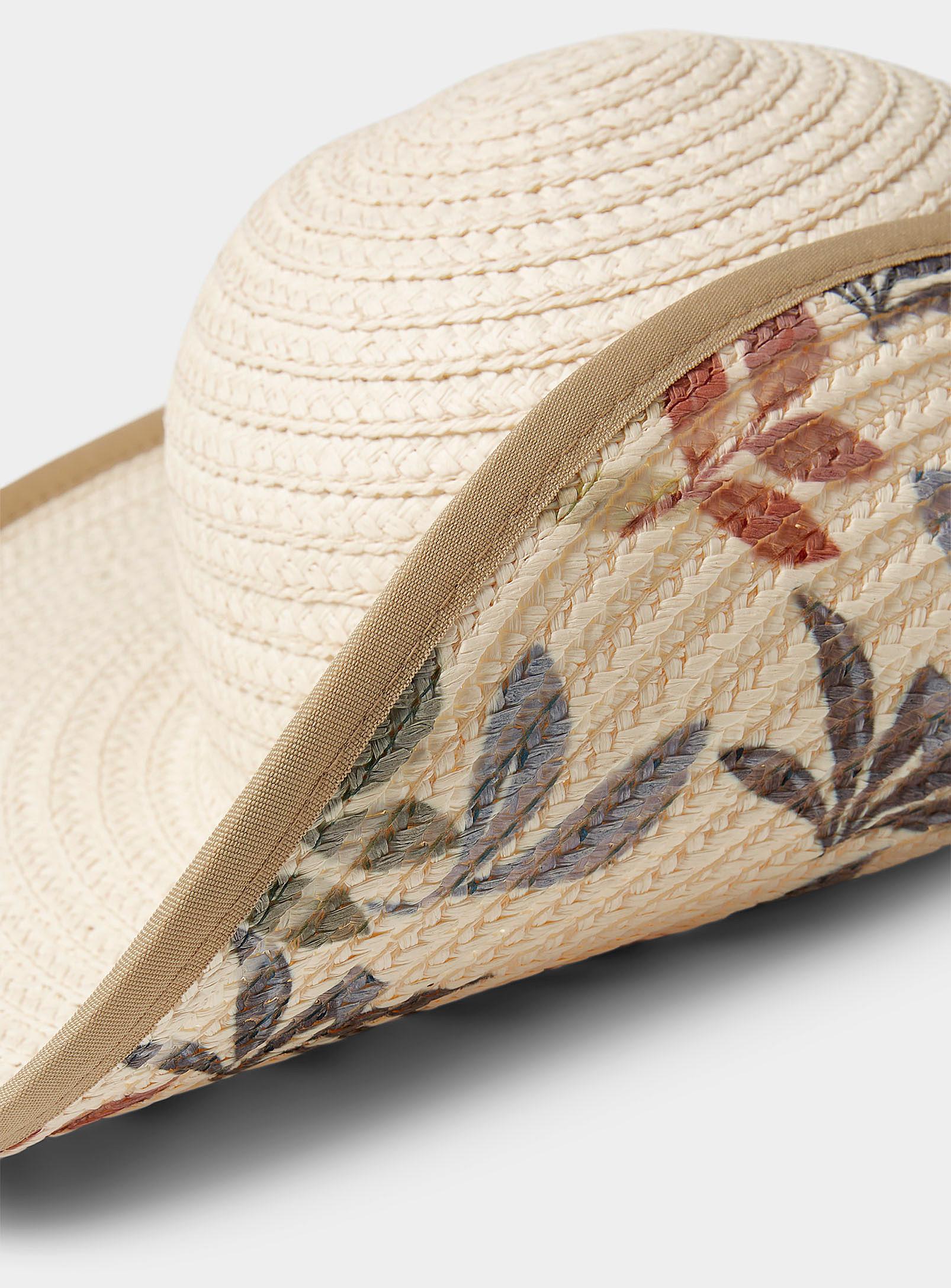 Parkhurst Floral Underside Straw Hat in 