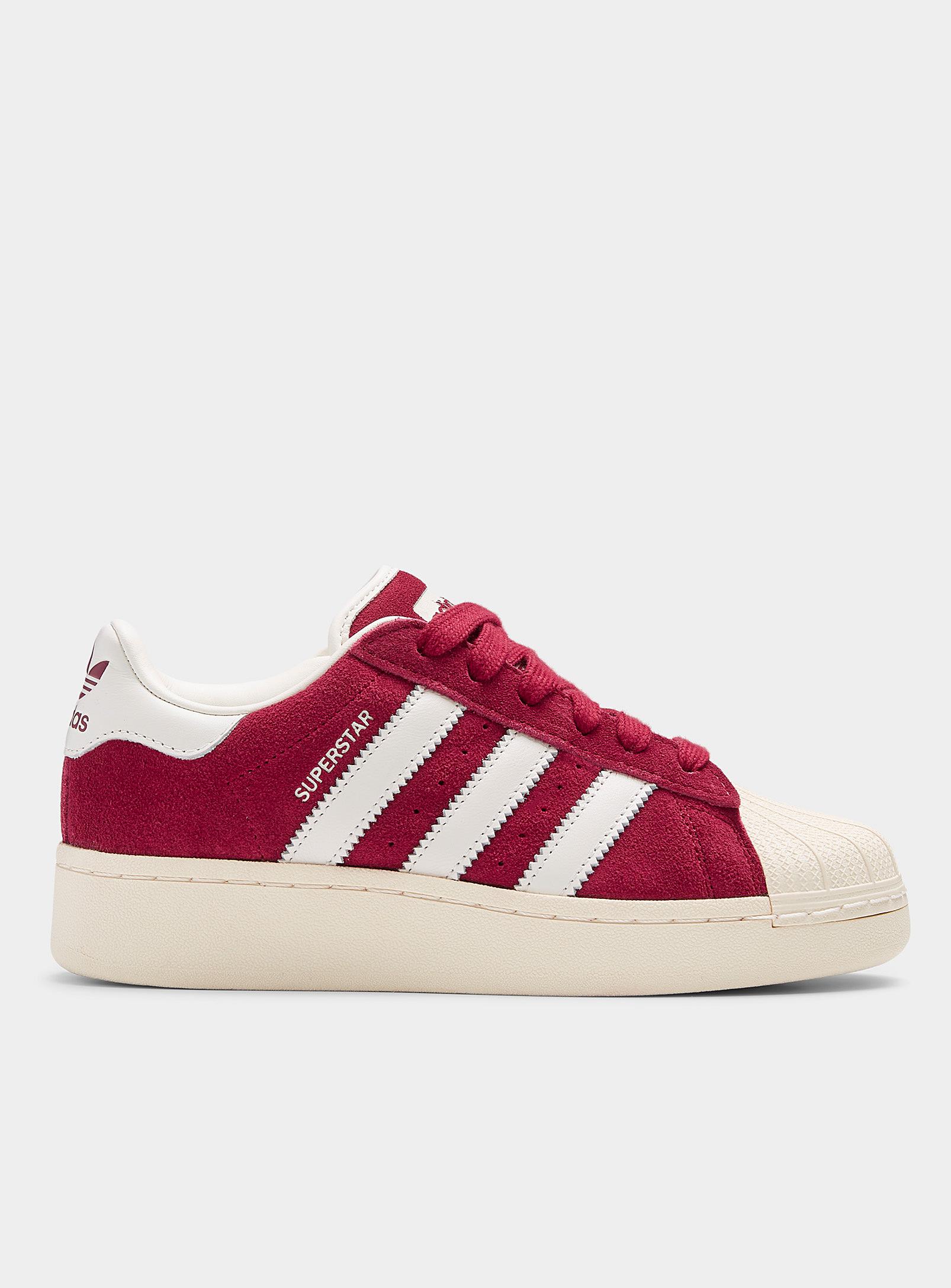 adidas Originals Superstar Xlg Burgundy Sneakers Women in Red | Lyst