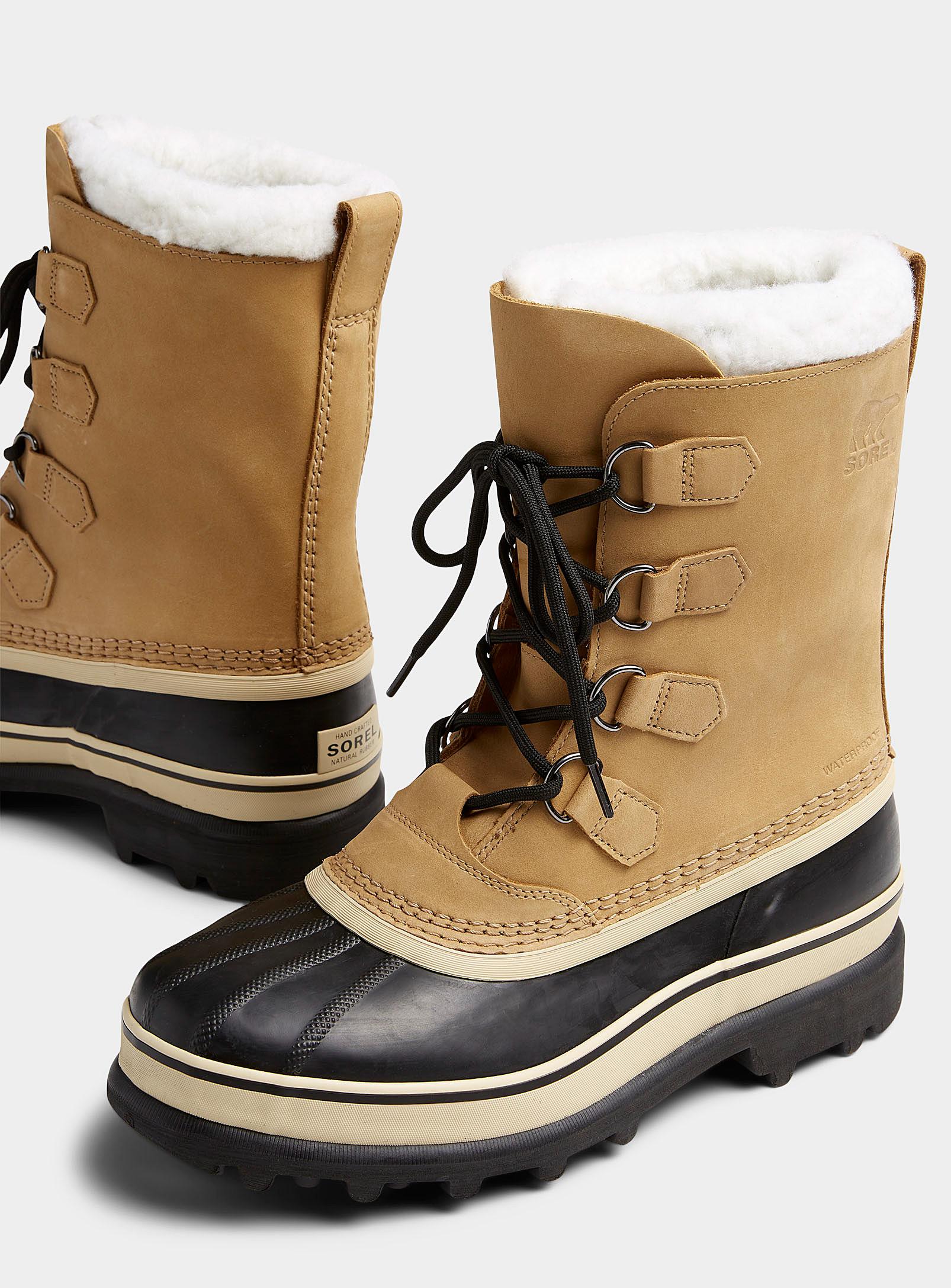 Sorel Wool Caribou Tm Winter Boots Men in Brown for Men | Lyst