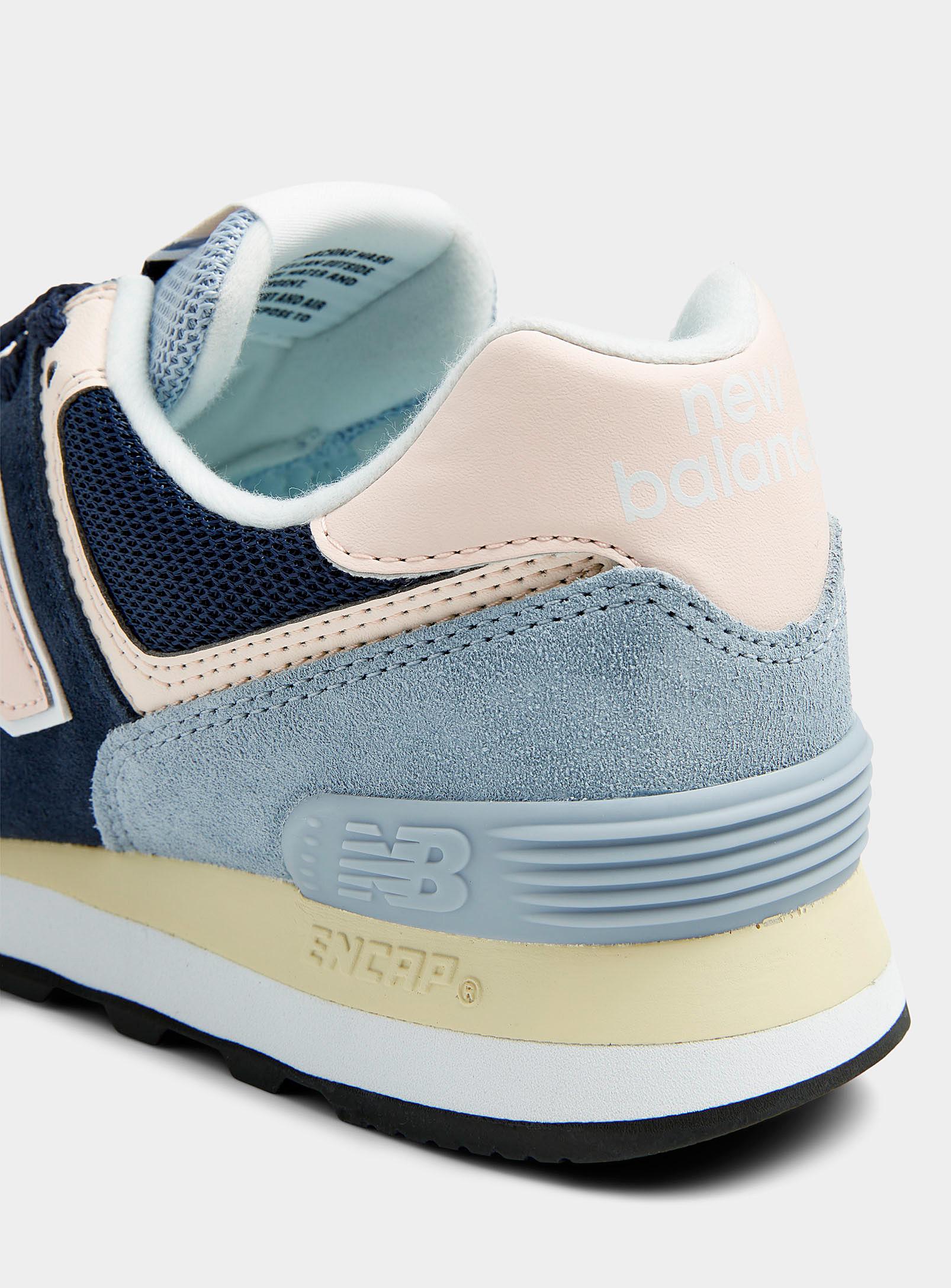 New Balance Blue And Peach 574 Sneakers Women | Lyst