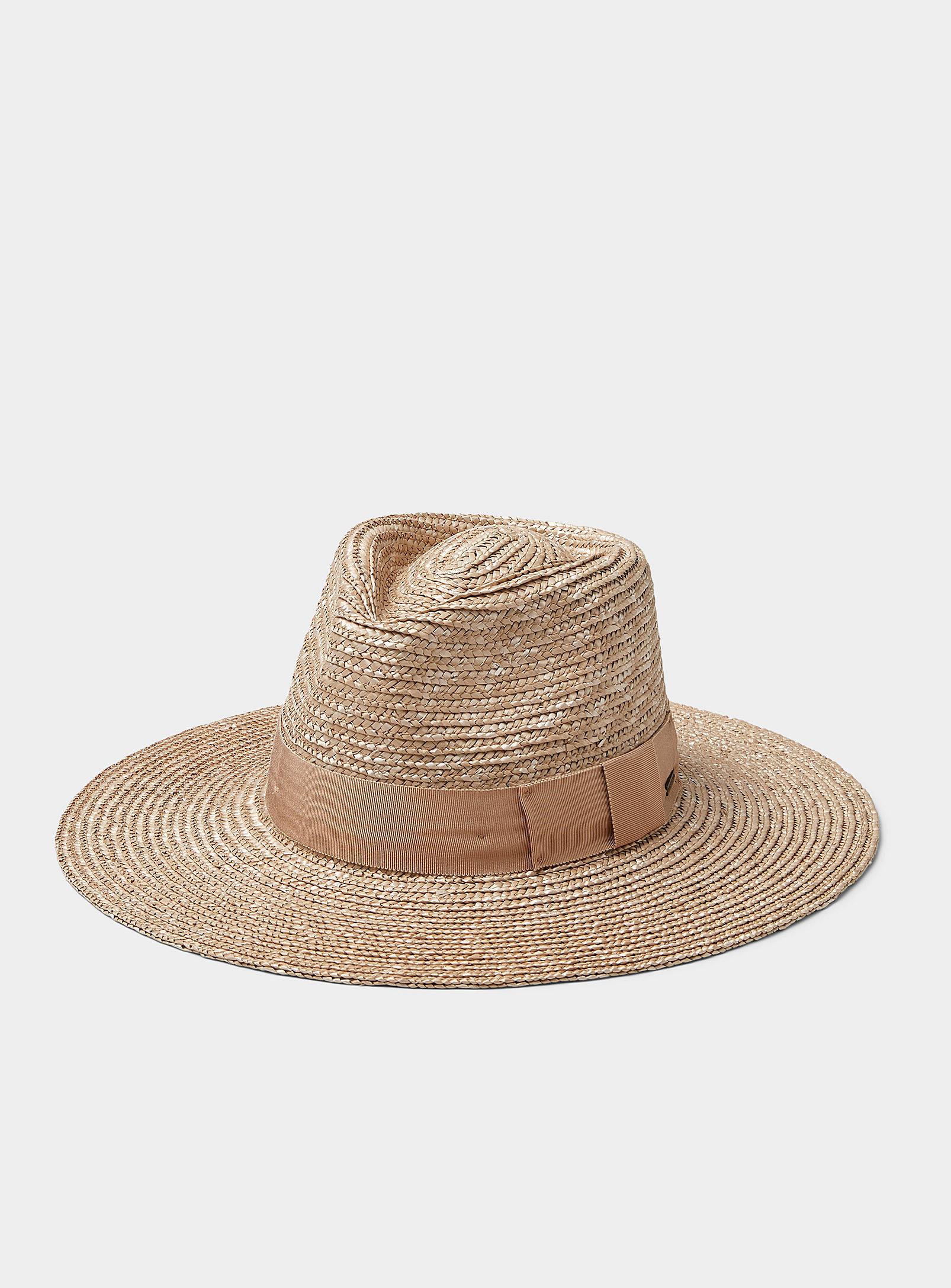 Brixton Joanna Wide Brim Straw Fedora 