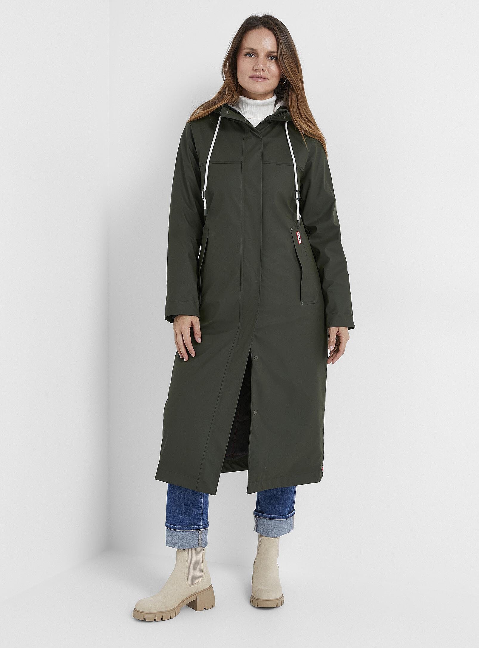 HUNTER Sammy Lined Long Raincoat Lyst