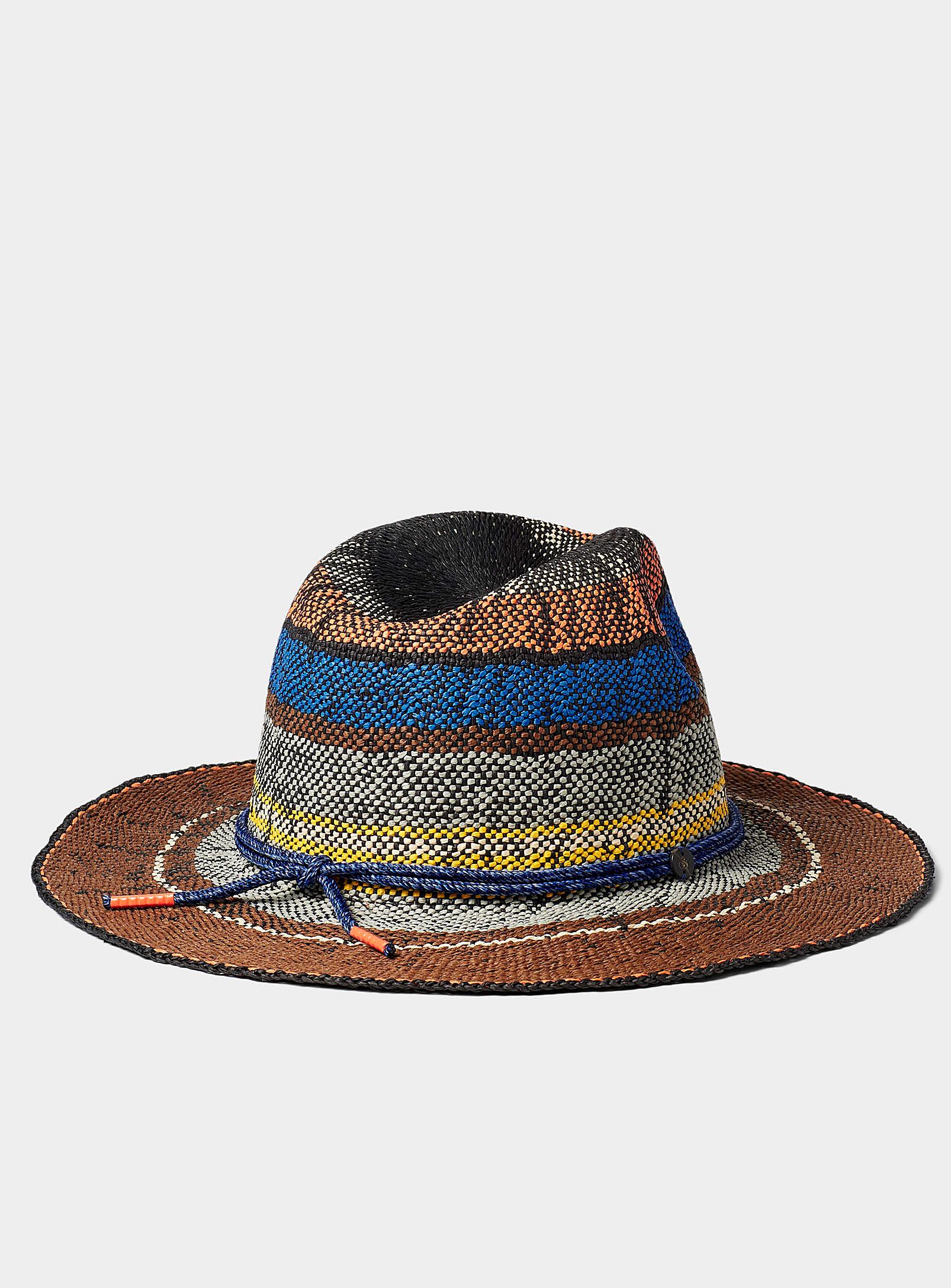 Scotch & Soda Colourful Stripes Straw Hat in Blue for Men | Lyst