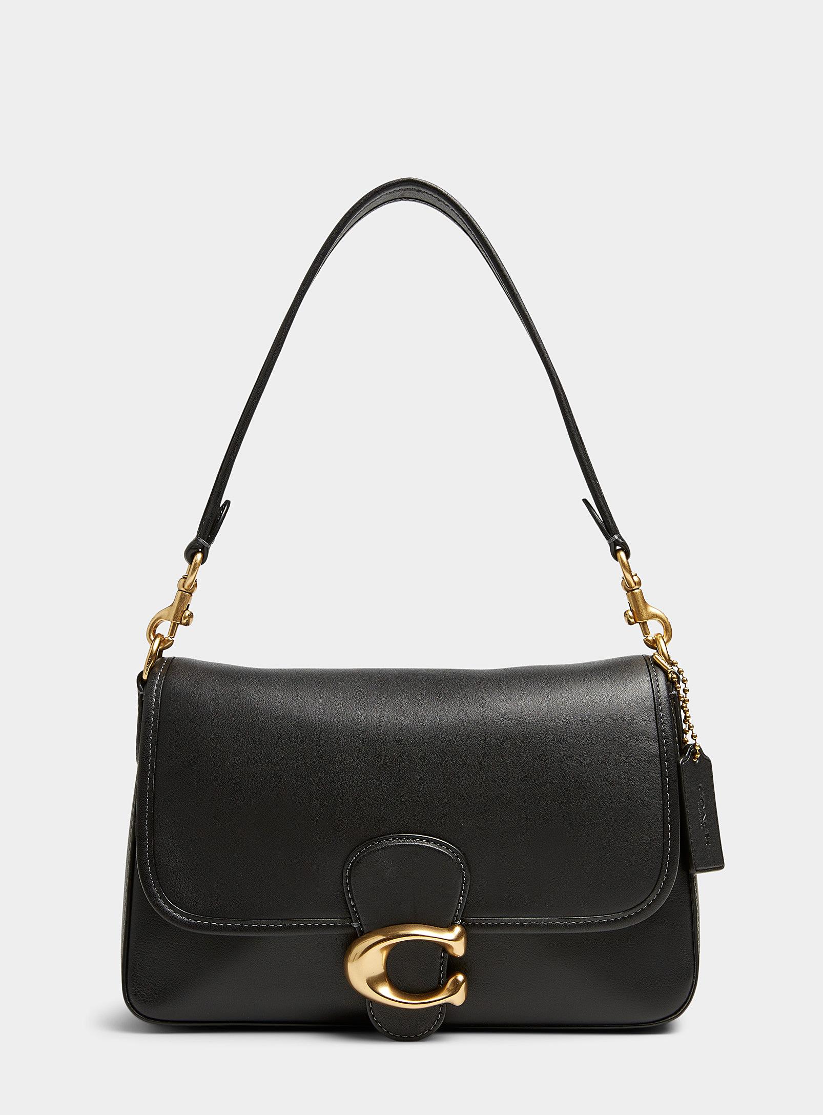 COACH Tabby Leather Flap Bag in Black Lyst