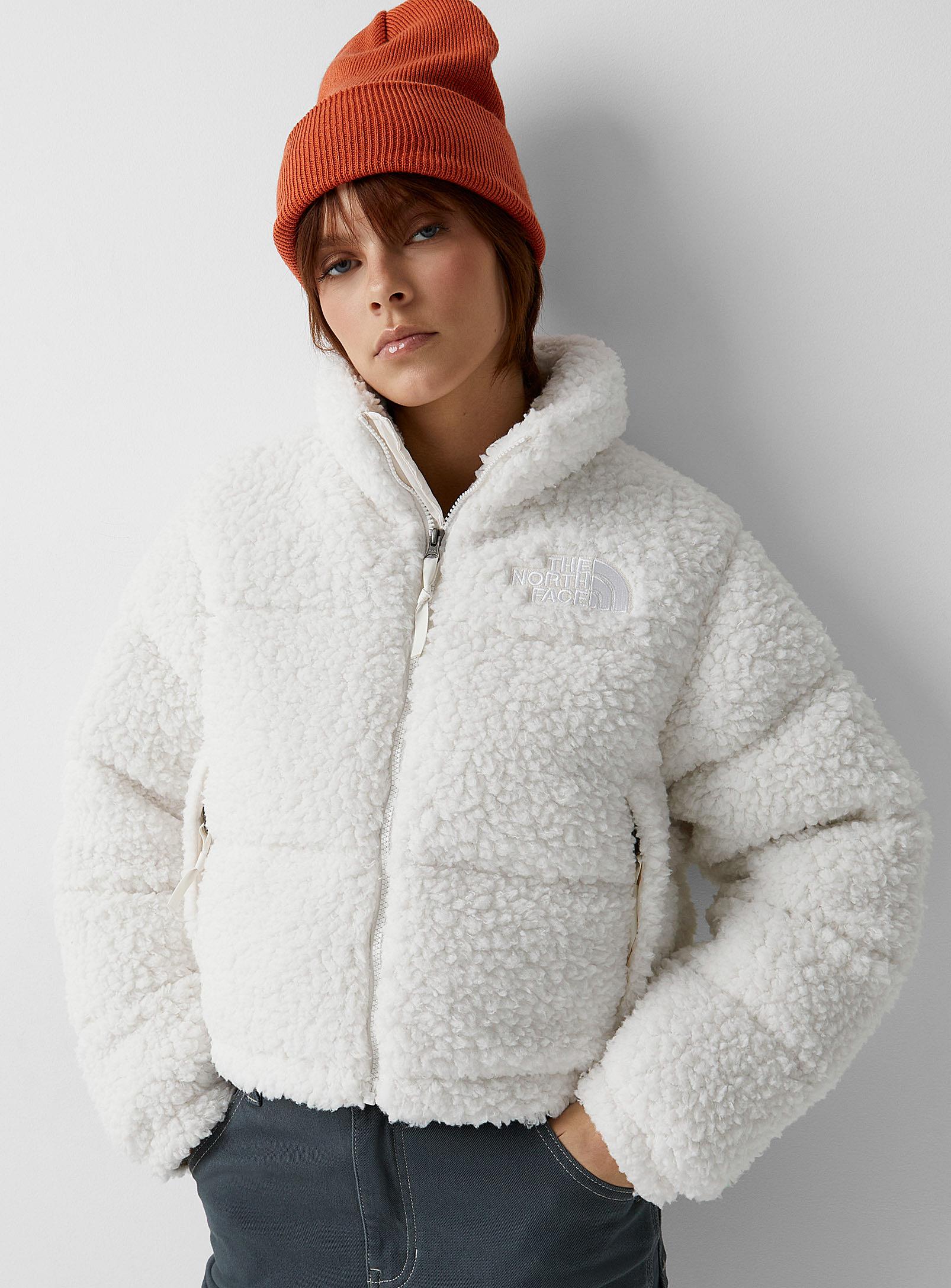 The North Face Nuptse Sherpa Quilted Jacket in Gray Lyst
