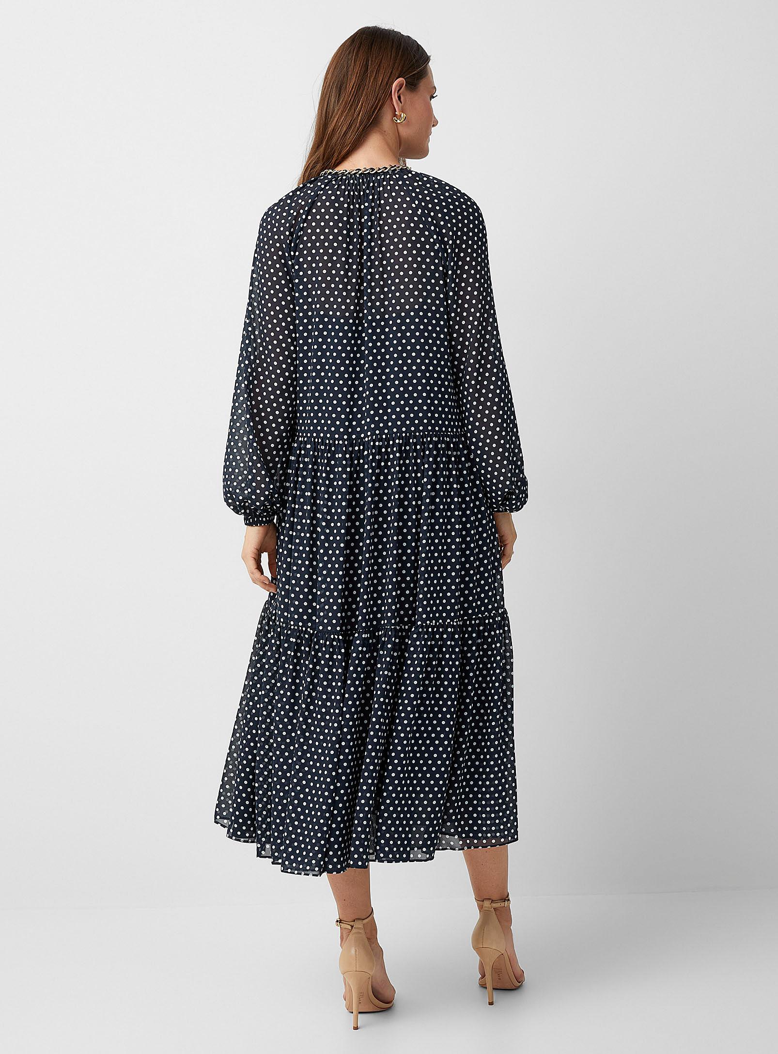 Michael kors floral chiffon tiered dress sale