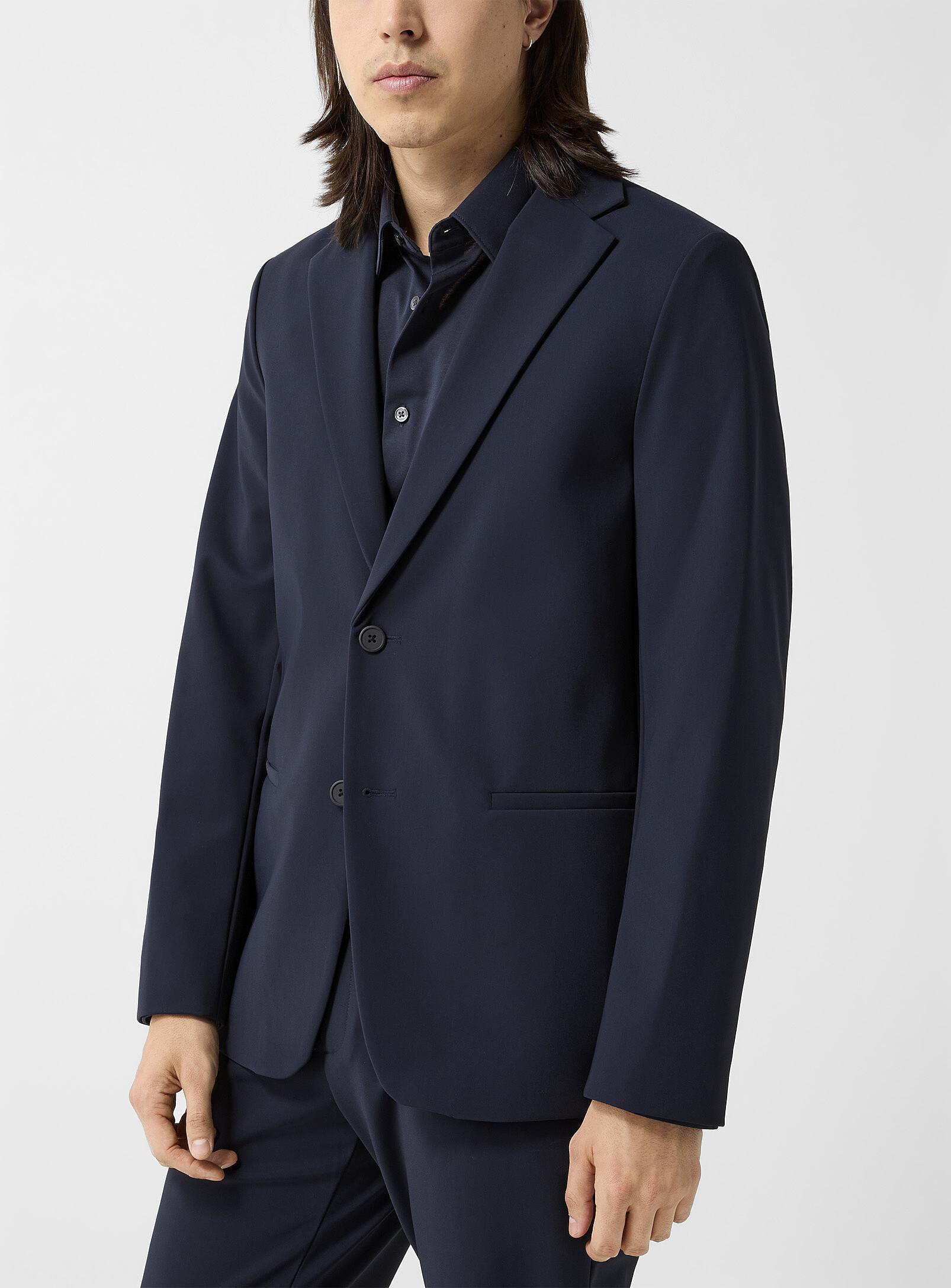 Theory Precision Ponte ネイビー CLINTN DPK Blue Printed Precision Ponte Clinton Blazer | Theory