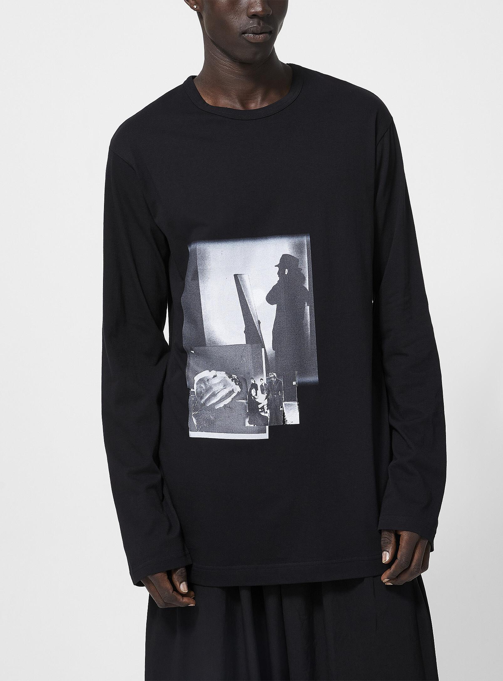 Tシャツ・カットソー Yohji Yamamoto TECHNORAMA COTTON JUMBO LONG SLEEVE T-SHIRT TECHNORAMA COTTON JUMBO LONG SLEEVE T-SHIRT – THE SHOP YOHJI