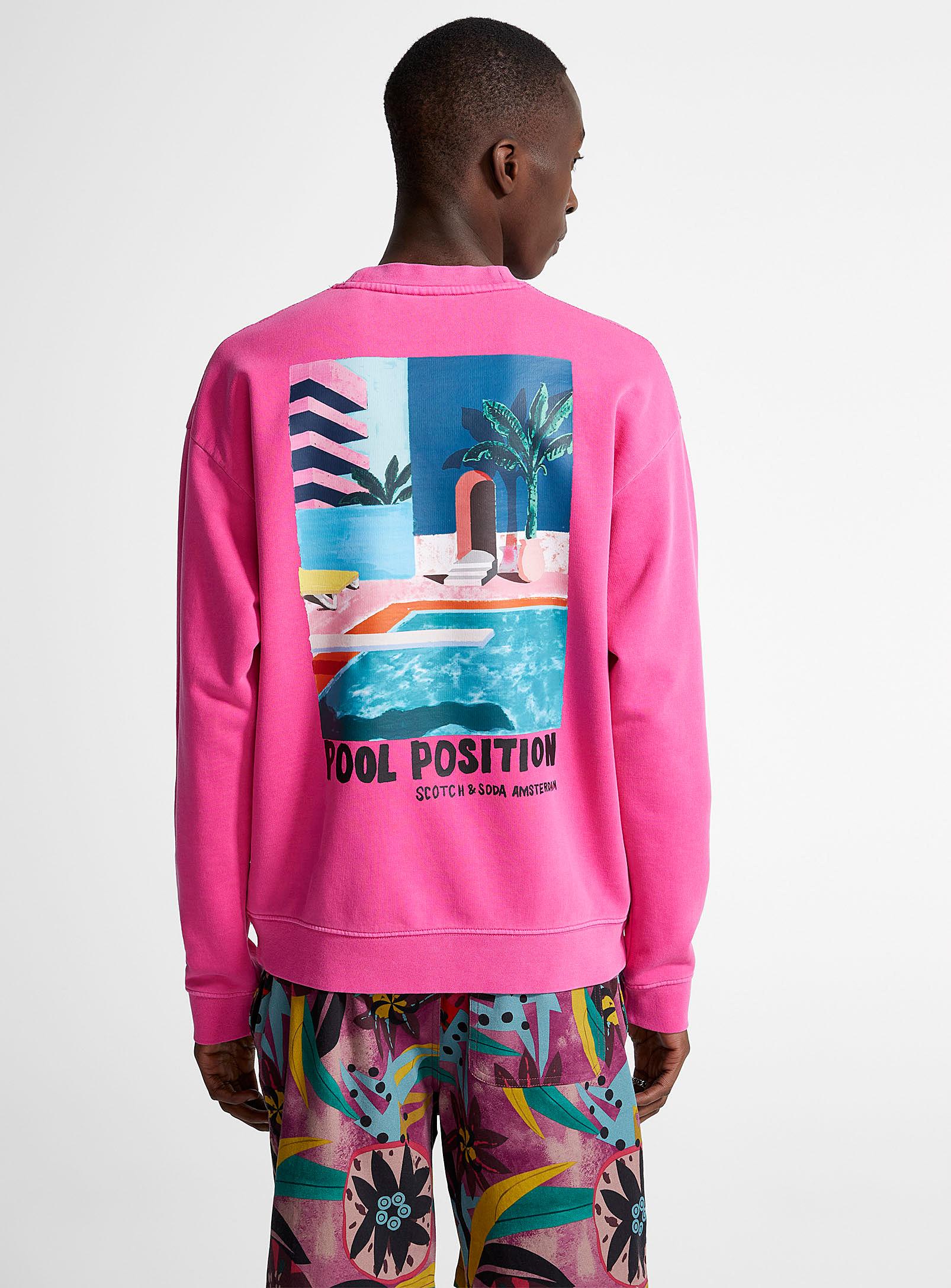 Scotch & Soda Pool Position Sweatshirt in Pink for Men | Lyst
