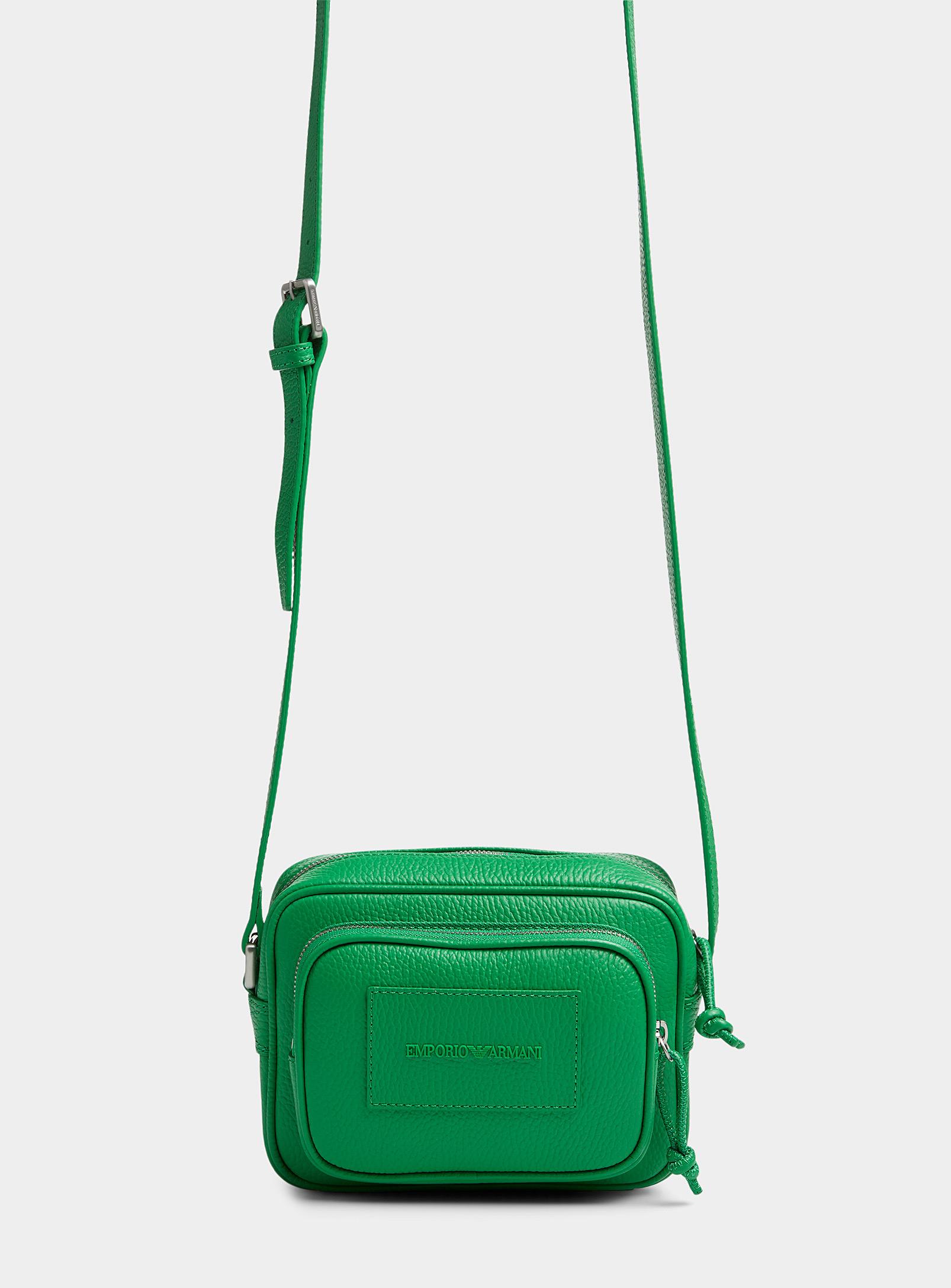 Emporio Armani Pigmented Green Camera Bag for Men | Lyst