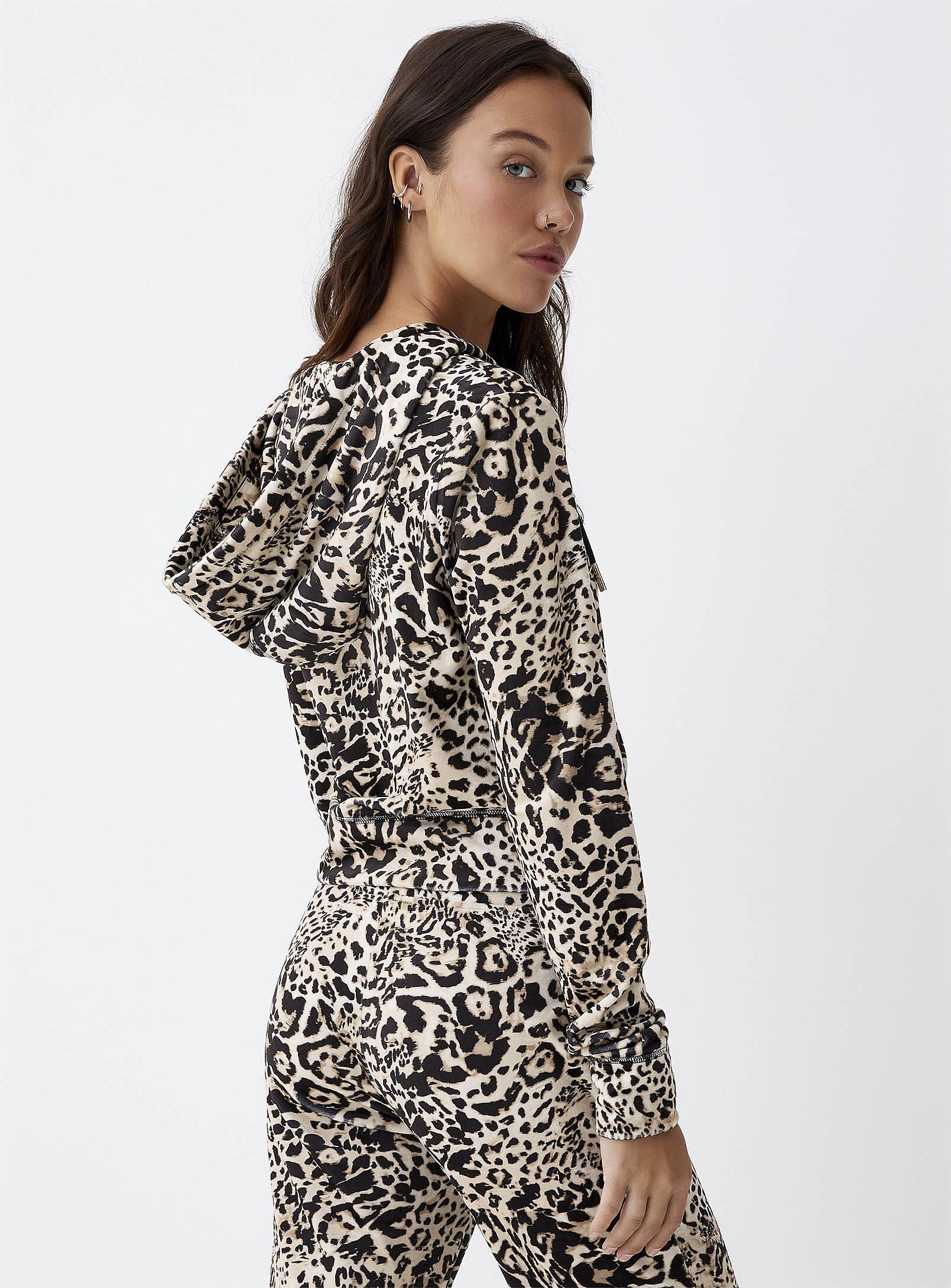 Juicy Couture Leopard Velvet Zippered Jacket | Lyst