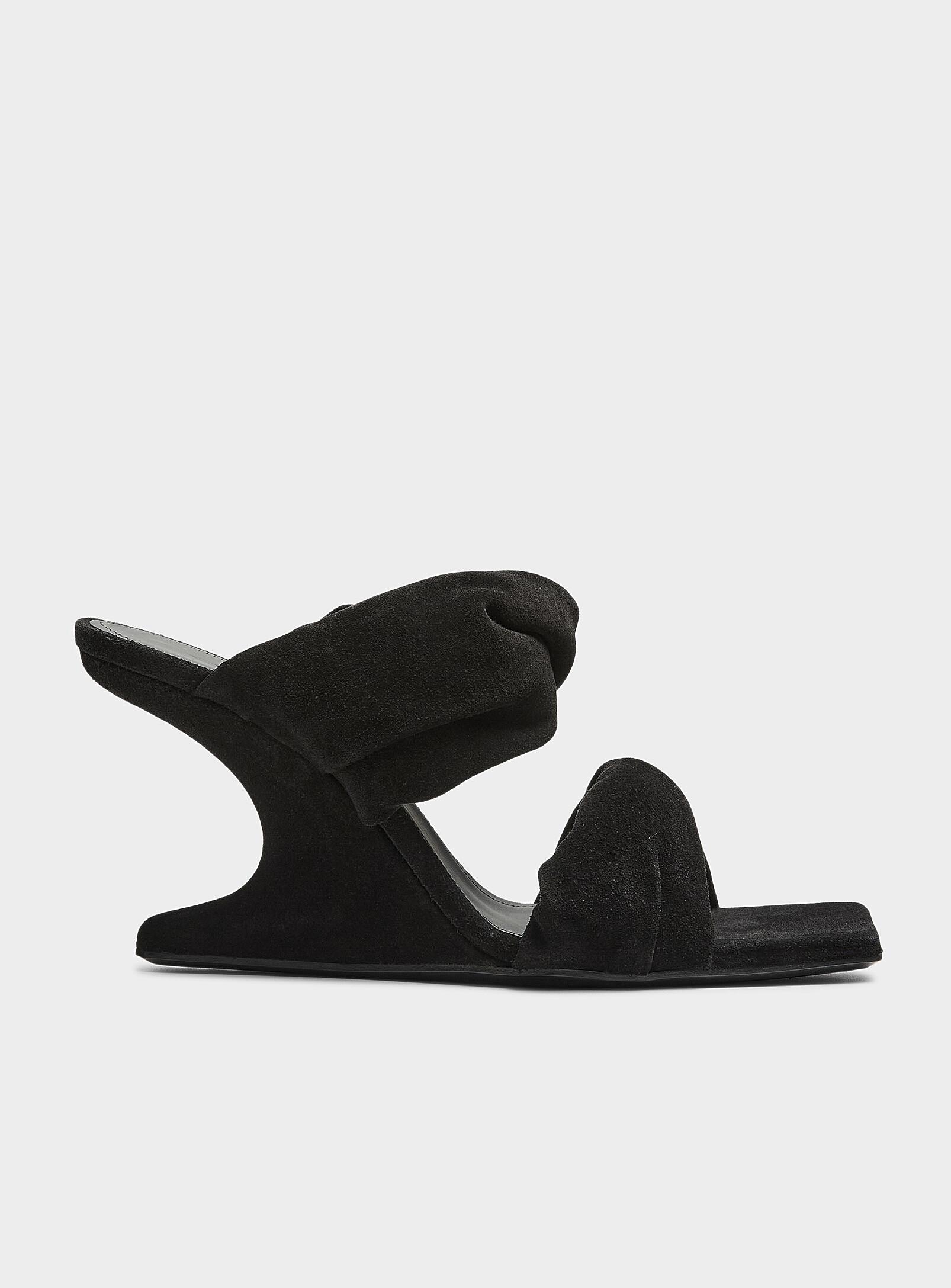 サンダル・ミュール RICK OWENS 'Web Cantilever' sandals Black Black Hollywood Web Cantilever 8 Heeled Sandals by Rick
