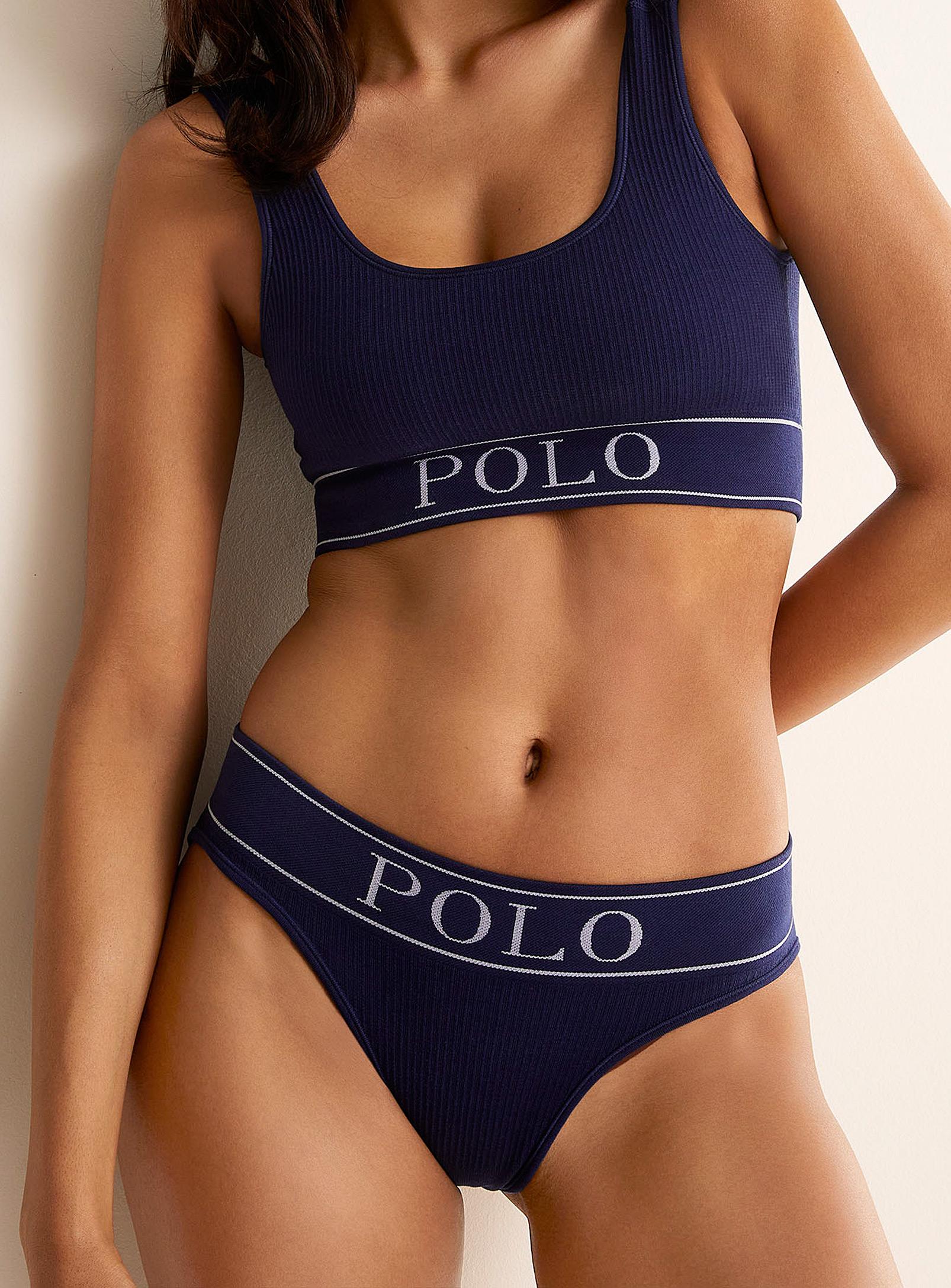 Polo Ralph Lauren Polo Logo Sporty Bikini Panty in Blue