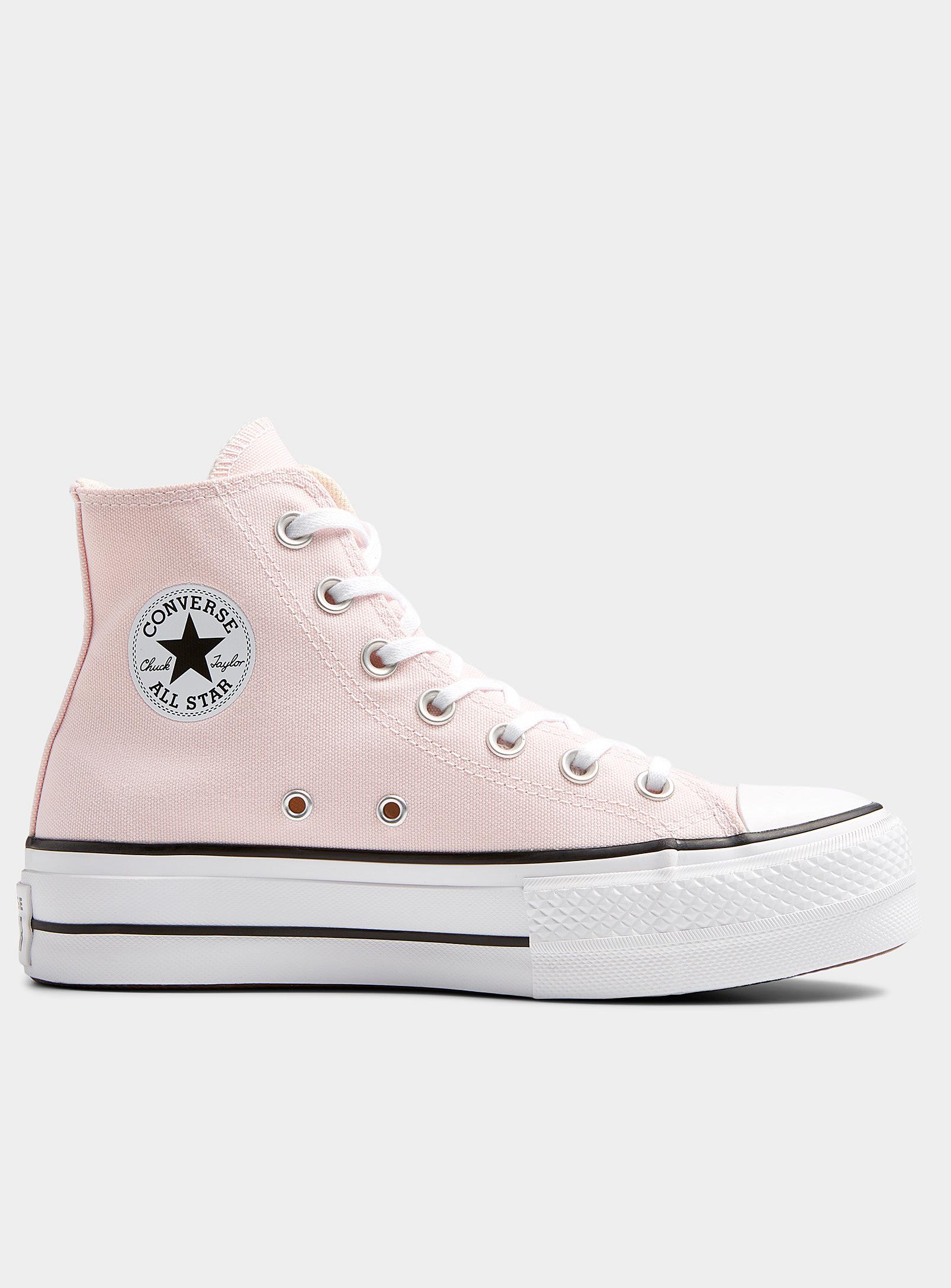 Converse Chuck Taylor All Star Lift High Powder Pink Platform Sneakers Women in Natural | Lyst