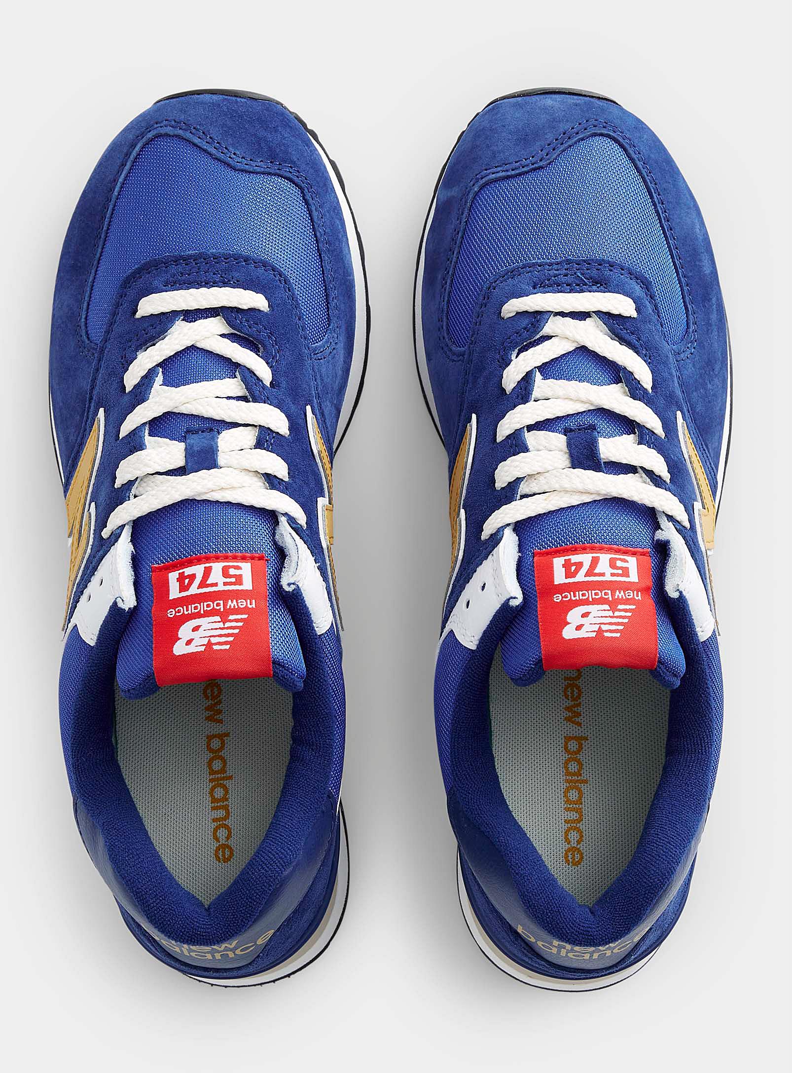 New Balance Electric Blue 574 Sneakers Men for Men | Lyst