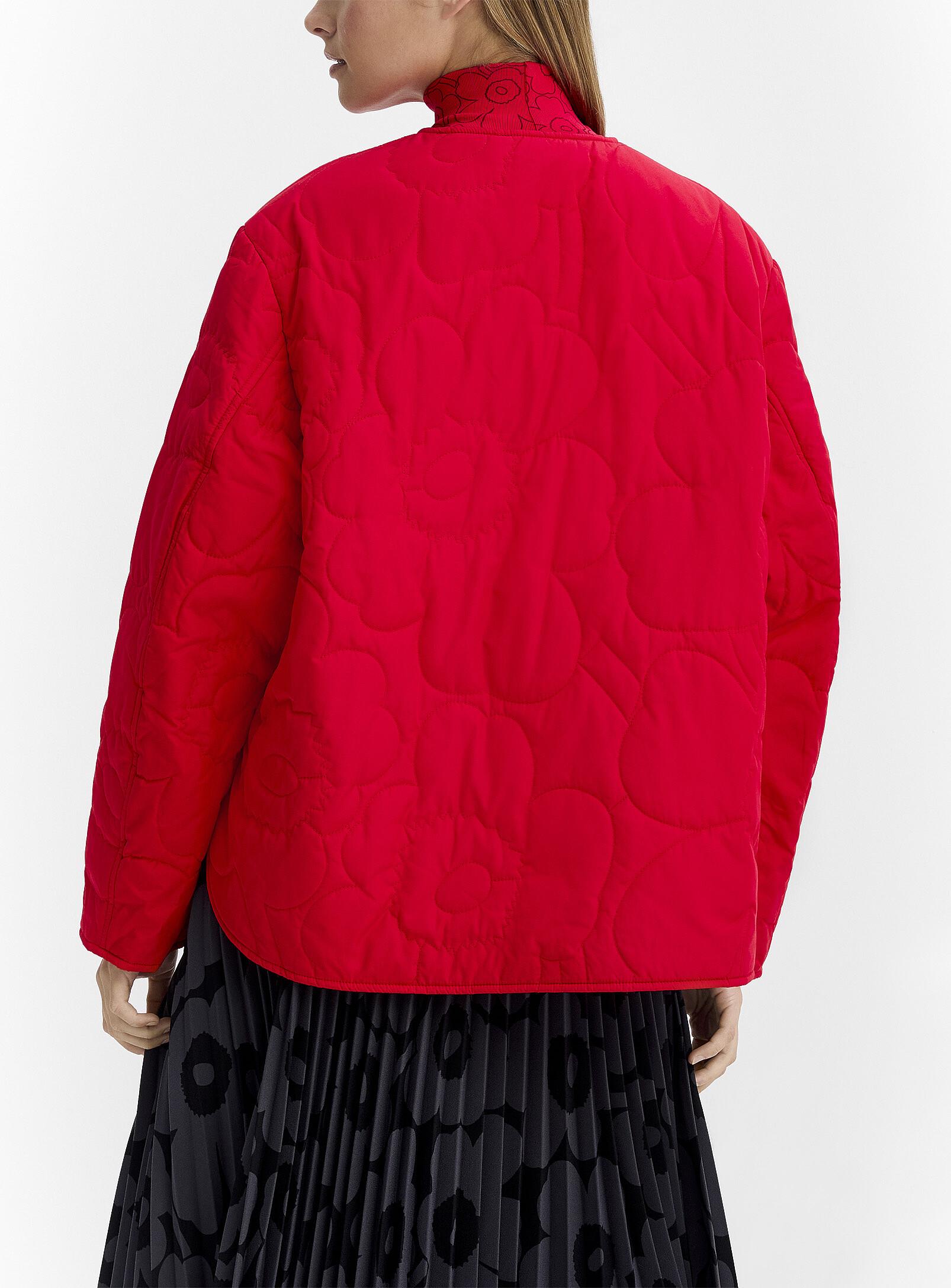 Marimekko Kapseli Piirto Unikko Quilted Jacket in Red | Lyst Canada