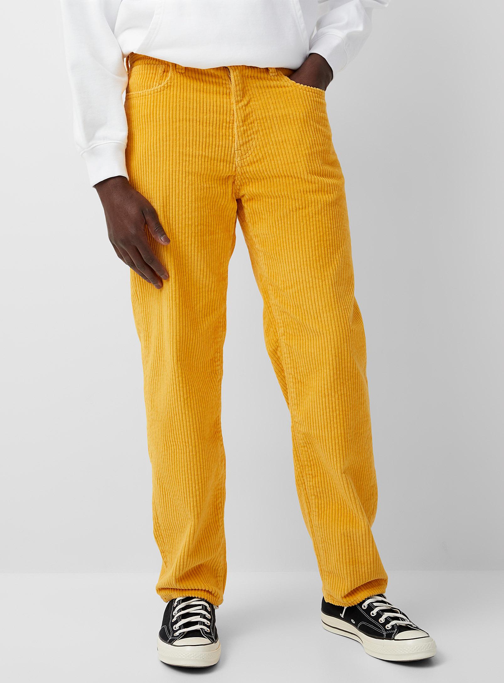 Levi's Simpson Yellow Corduroy Pant Straight Fit for Men | Lyst