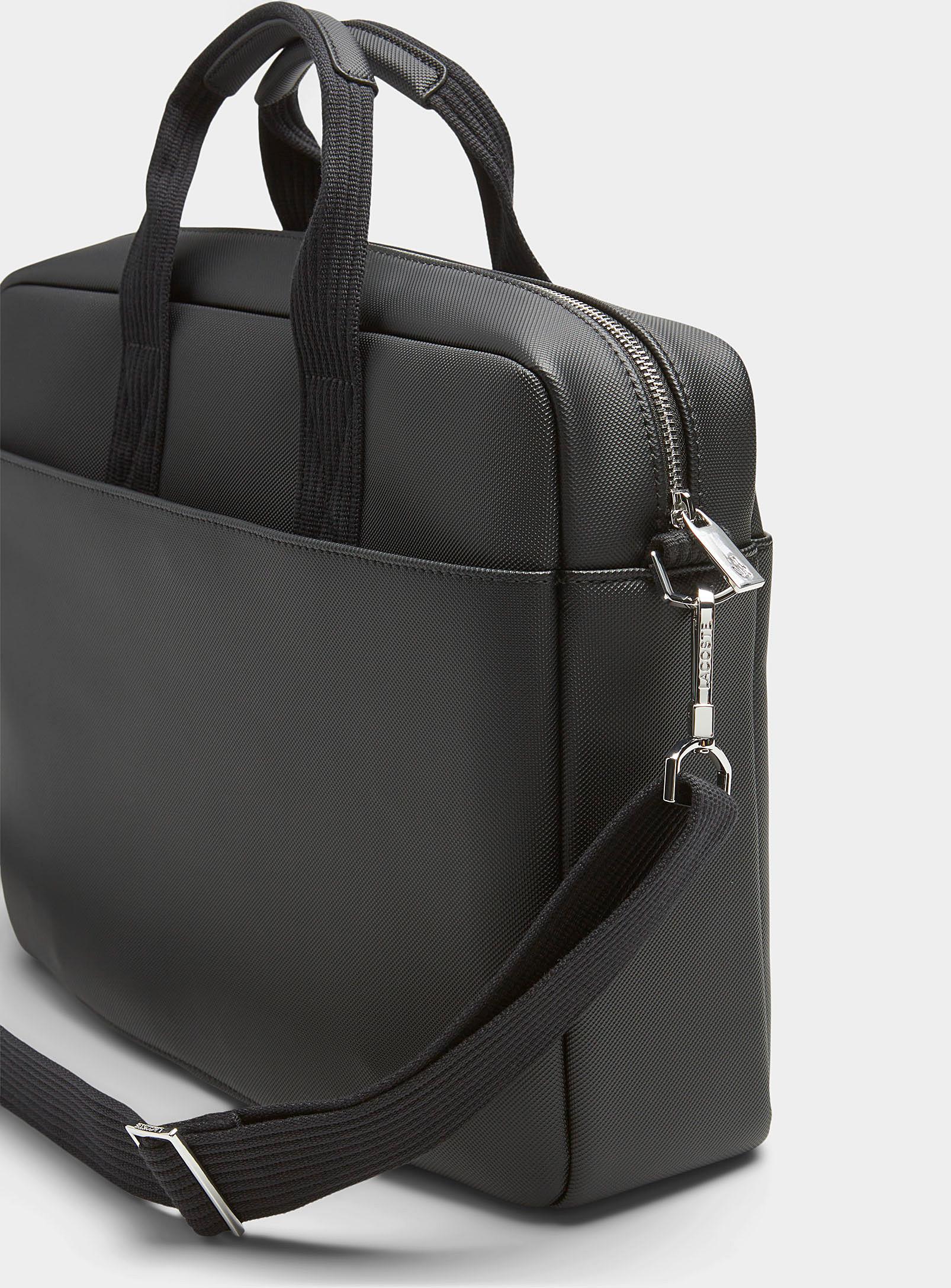 Lacoste Piqu Fabric Briefcase in Black for Men Lyst Canada