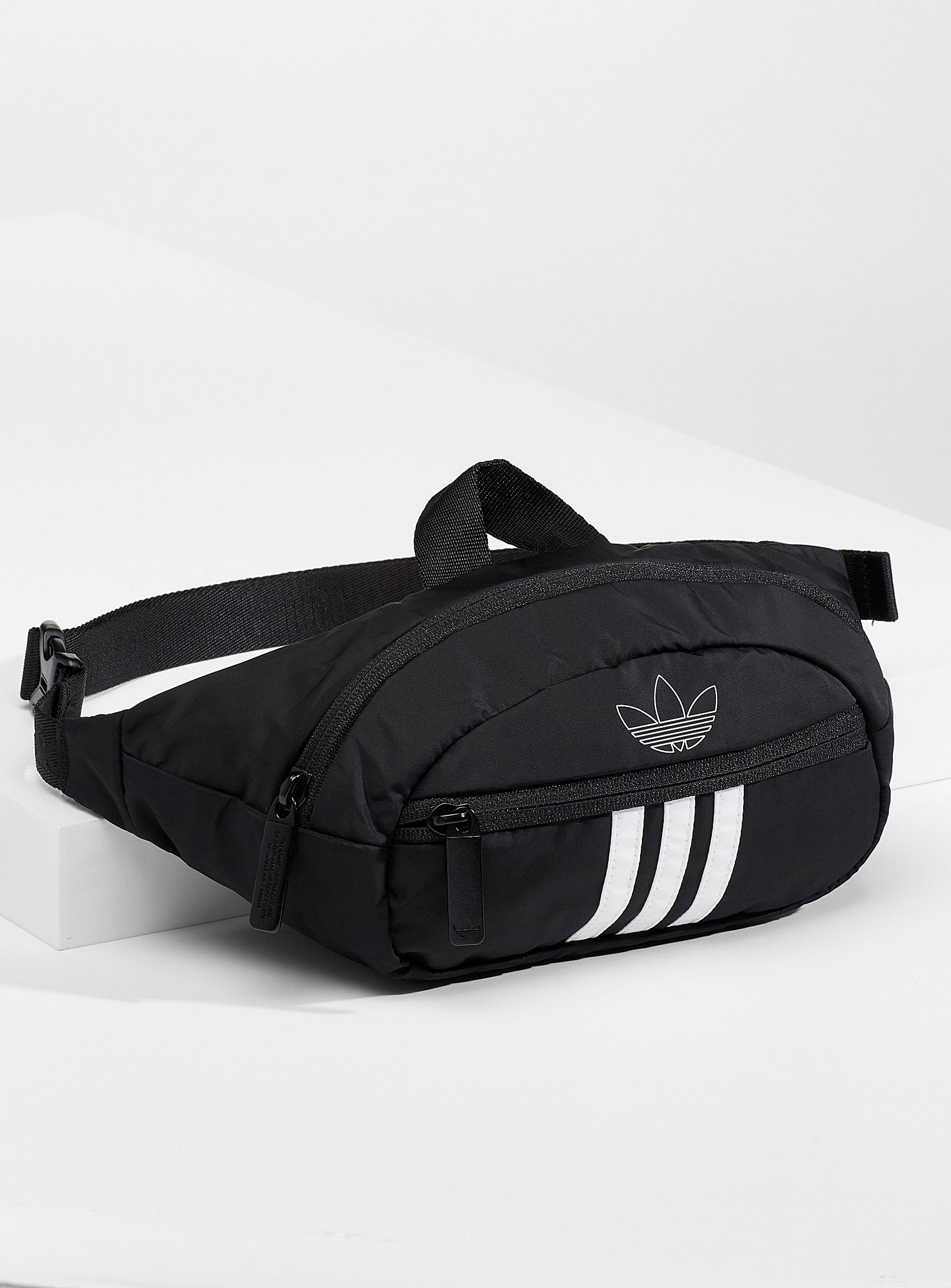 adidas Originals Iconic Stripe Belt Bag in Black for Men - Lyst