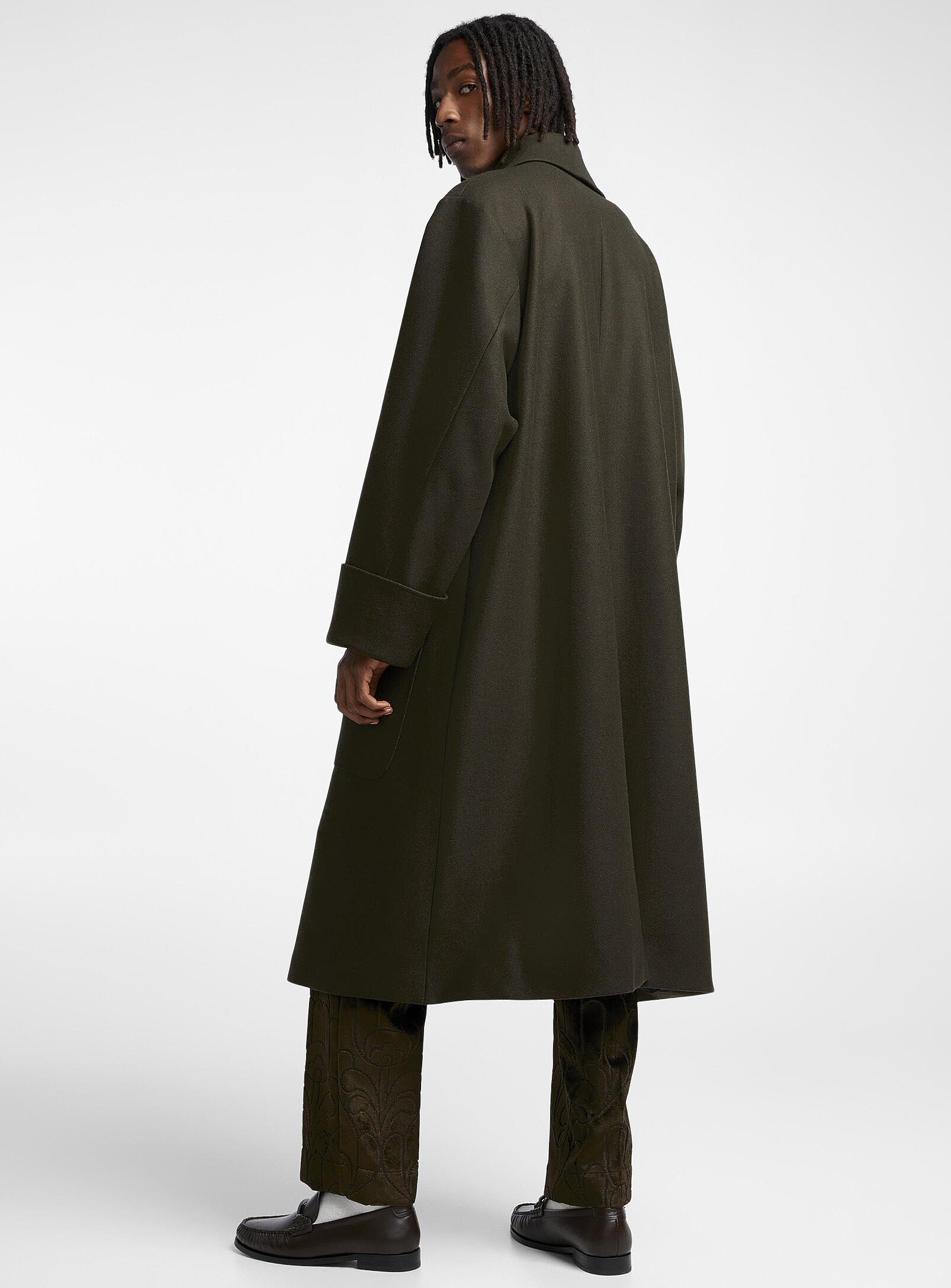 Ecole de Pensée Olive Shawl Collar Oversized Coat for Men | Lyst