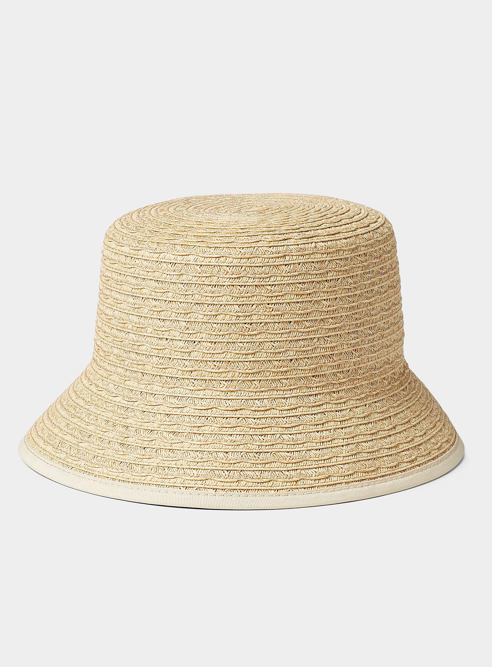 Nine West Accent Slit Straw Bucket Hat in Natural Lyst