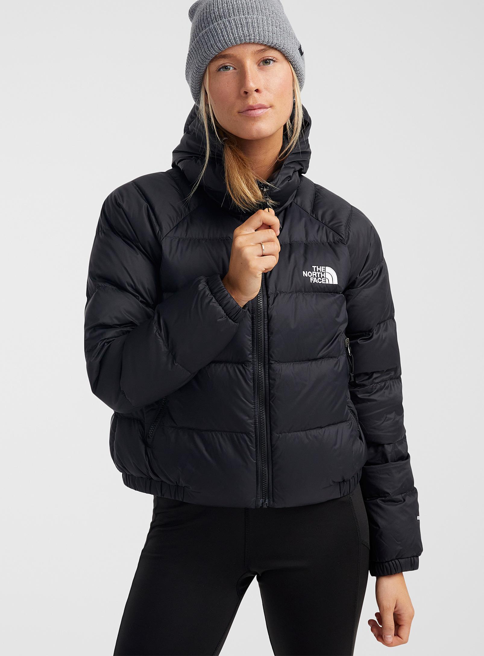 The North Face Hydrenalite Cropped Hooded Puffer Jacket in Black | Lyst