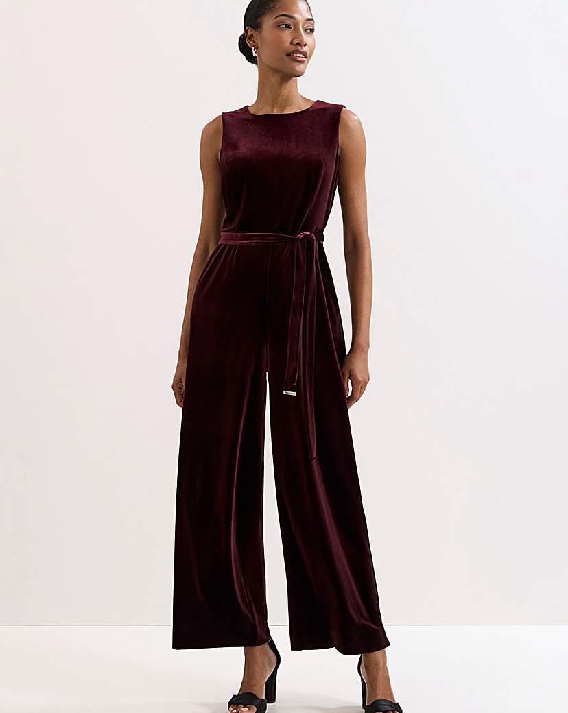 Phase Eight Marta Velvet Jumpsuit in Purple Lyst UK