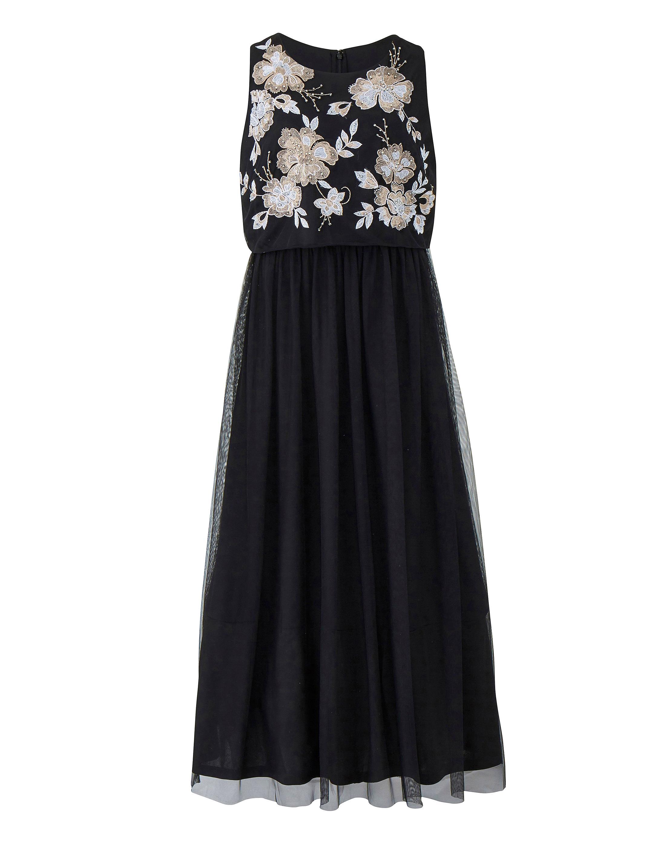 joanna hope embroidered maxi dress