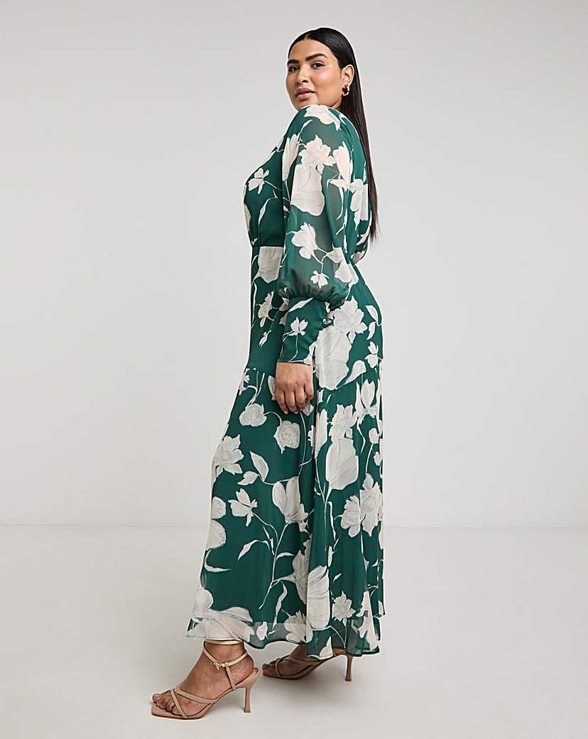 Joanna Hope Long Sleeve Maxi Dress in Green | Lyst UK